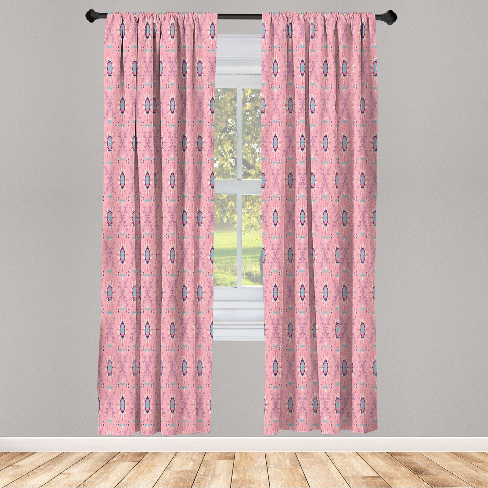 Gardine »Vorhang für Wohnzimmer Schlafzimmer Dekor«, Abakuhaus, Boho Floral  Sonne mögen Motiv Muster online kaufen | OTTO