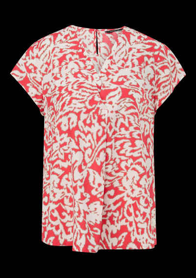Comma Shirtbluse mit V-Ausschnitt und Allover-Print