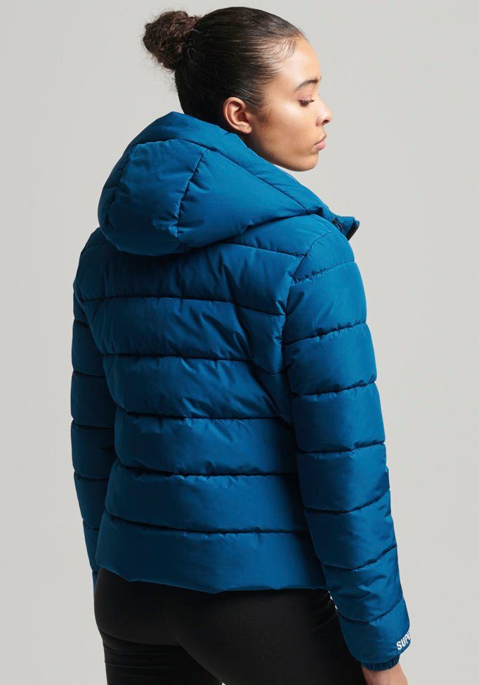 Superdry Steppjacke HOODED SPIRIT SPORTS wasserabweisendem blue PUFFER aus sailor Material