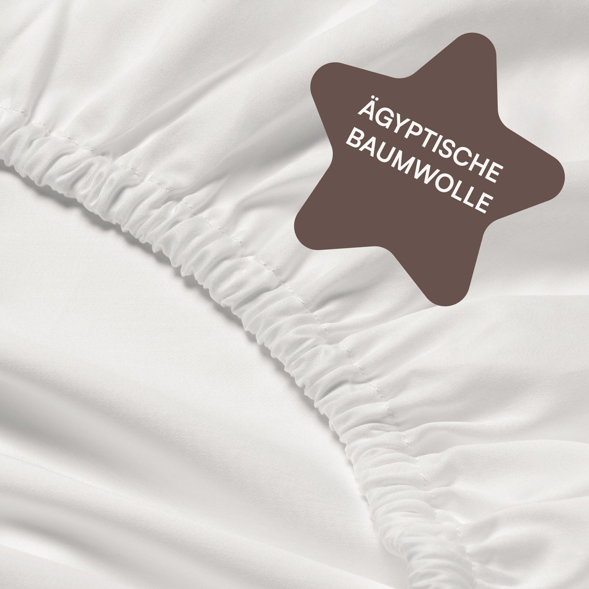 Amqua Spannbettlaken, Premium Mako Satin Spanntuch, 100% ägyptische Baumwol günstig online kaufen