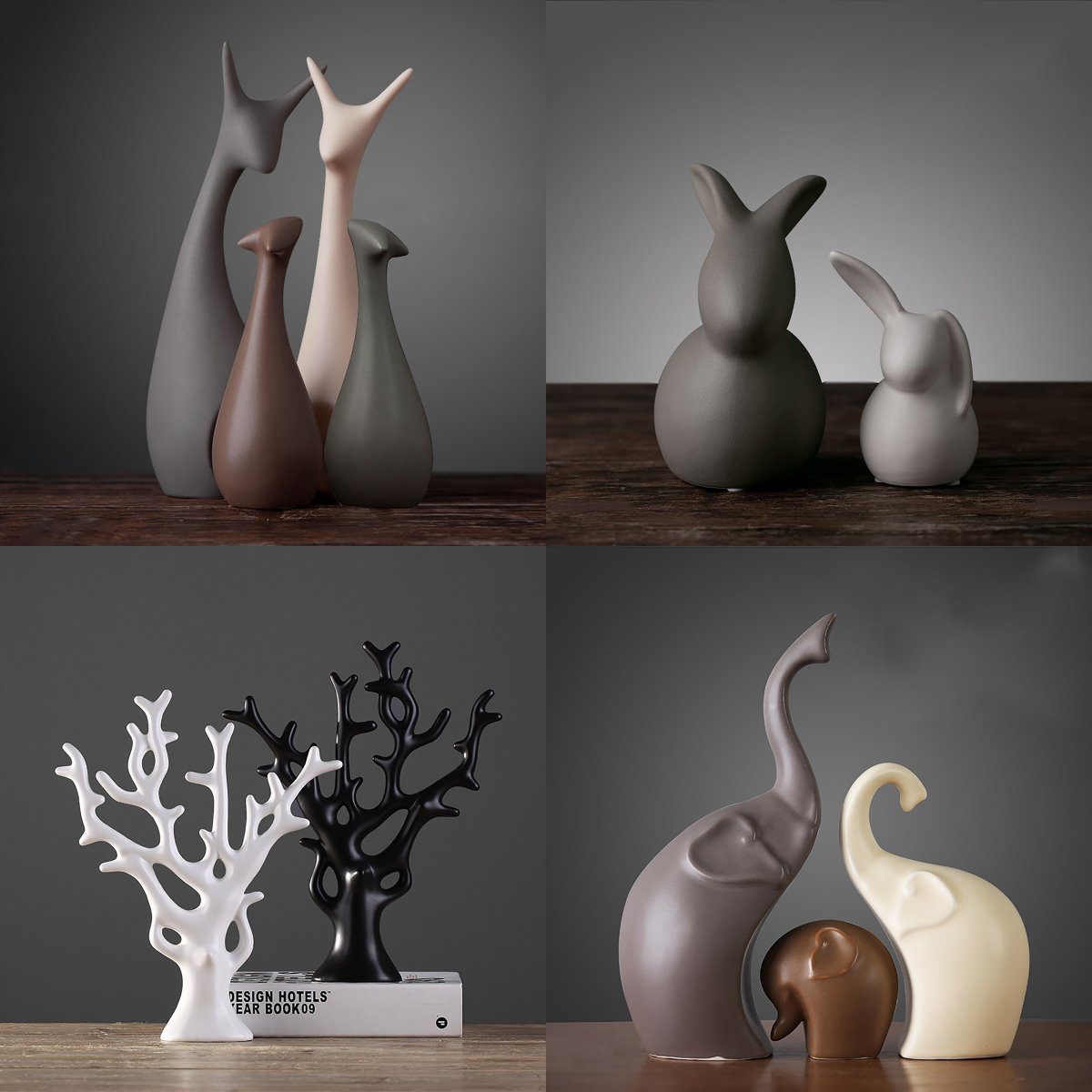 Insma Dekoobjekt (2 St), Tischdeko aus Keramik Matt Tierfigur Ornaments  Dekoration Wohnzimmer Schlafzimmer online kaufen | OTTO