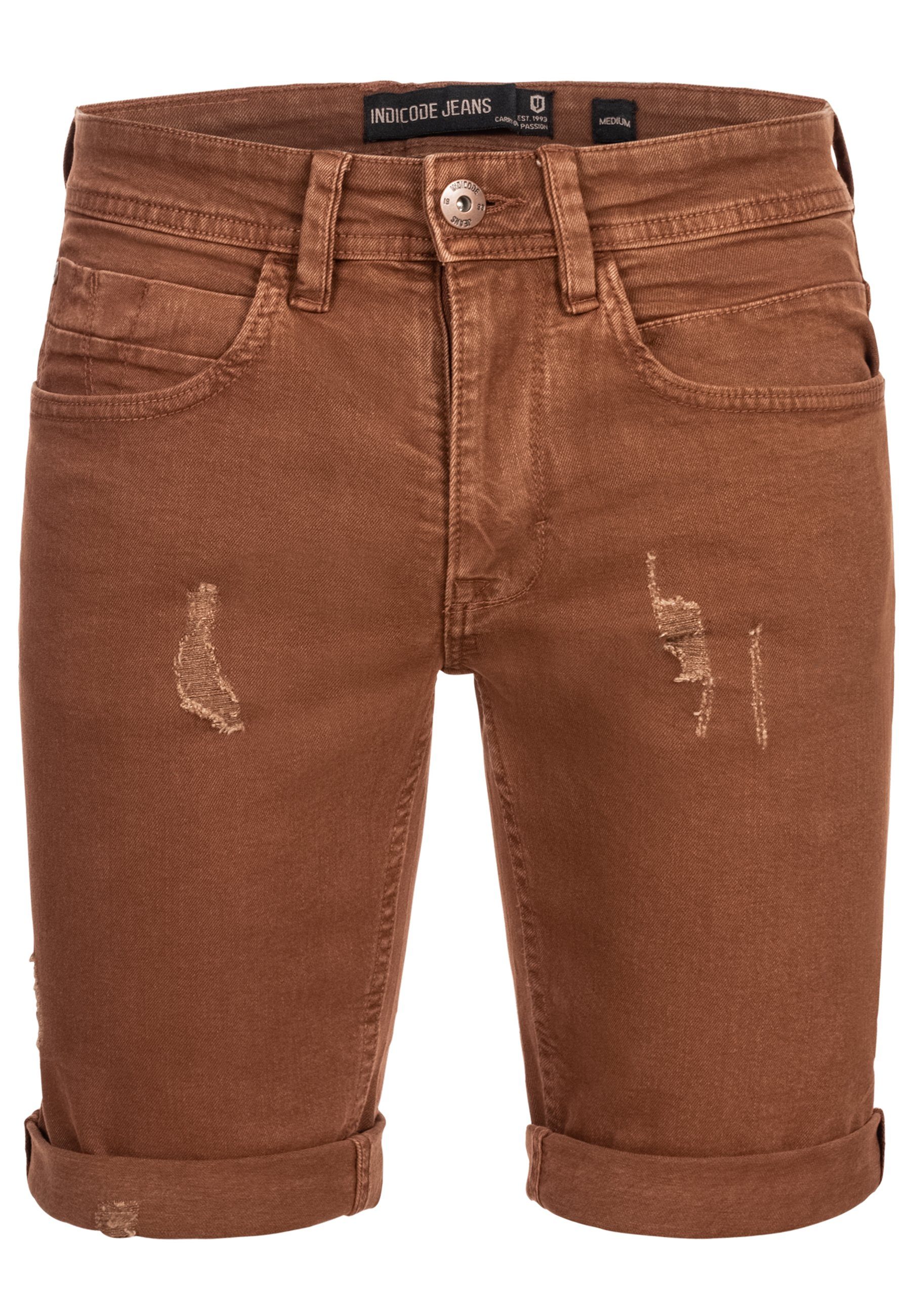 Indicode Jeansshorts Page 5-Pocket-Shorts aus Stretch günstig online kaufen
