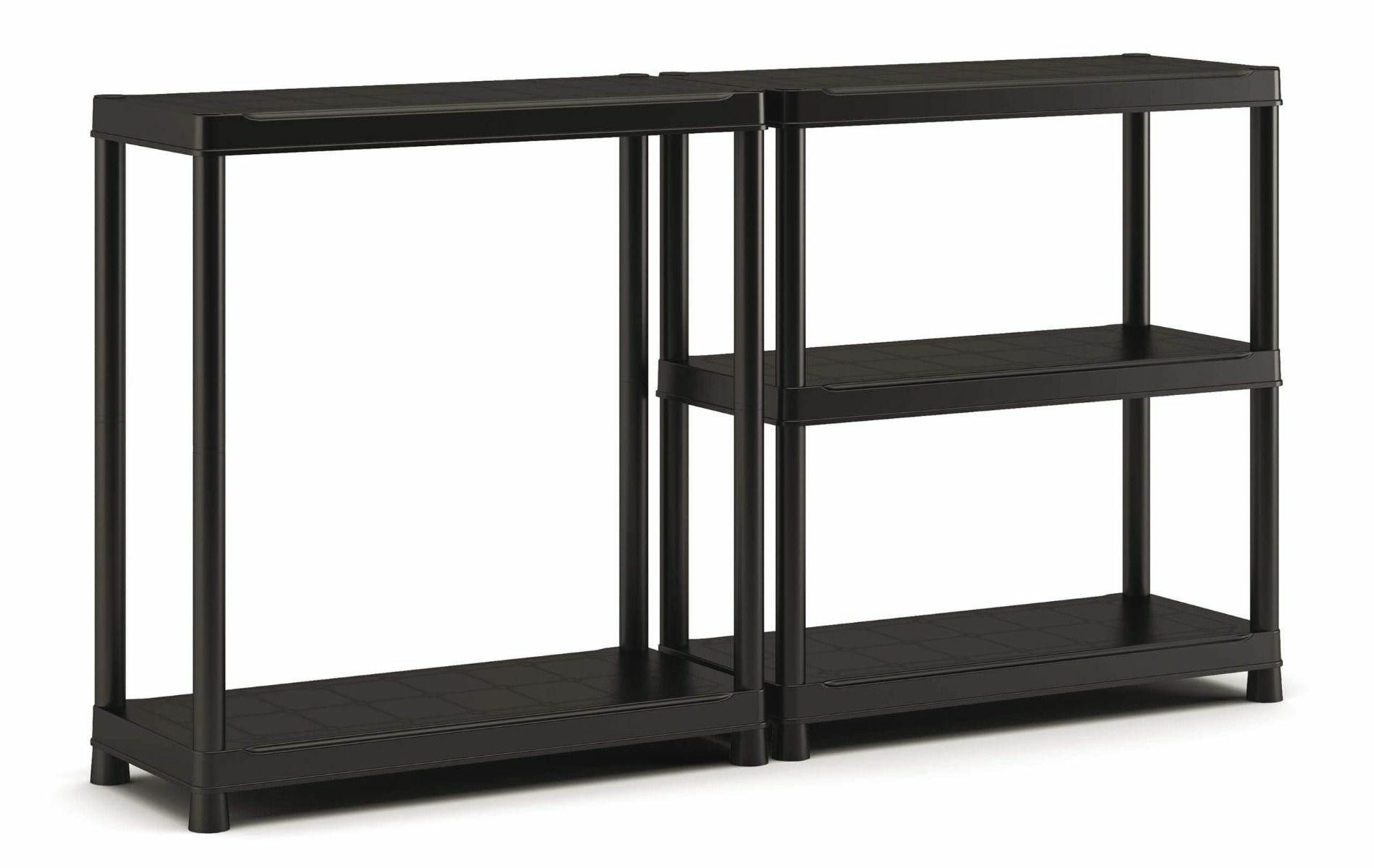 Keter Aufbewahrungsbox Plastikregal KETER Planet Shelf 5 Fach 75x32x176 cm Grau