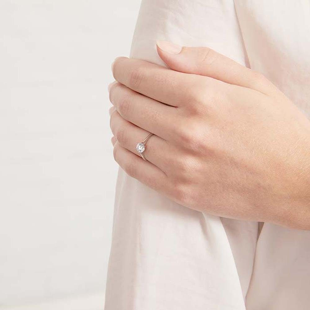 JEWLIX Verlobungsring Zirkoniabesetzter Verlobungsring aus 375er Weißgold von JEWLIX