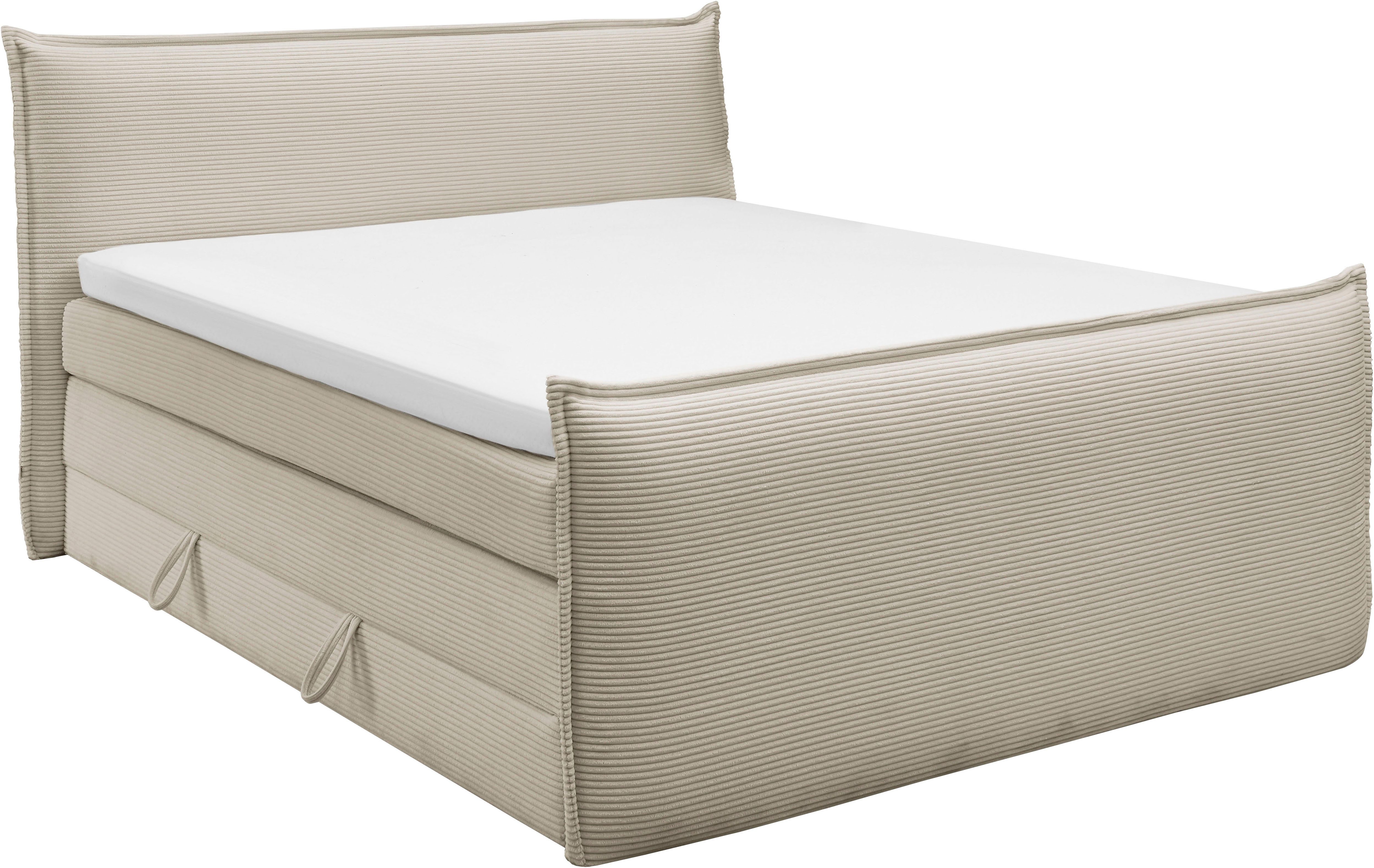 set one by Musterring Boxspringbett Florida, in modernem Cord-Bezug, mit Be günstig online kaufen