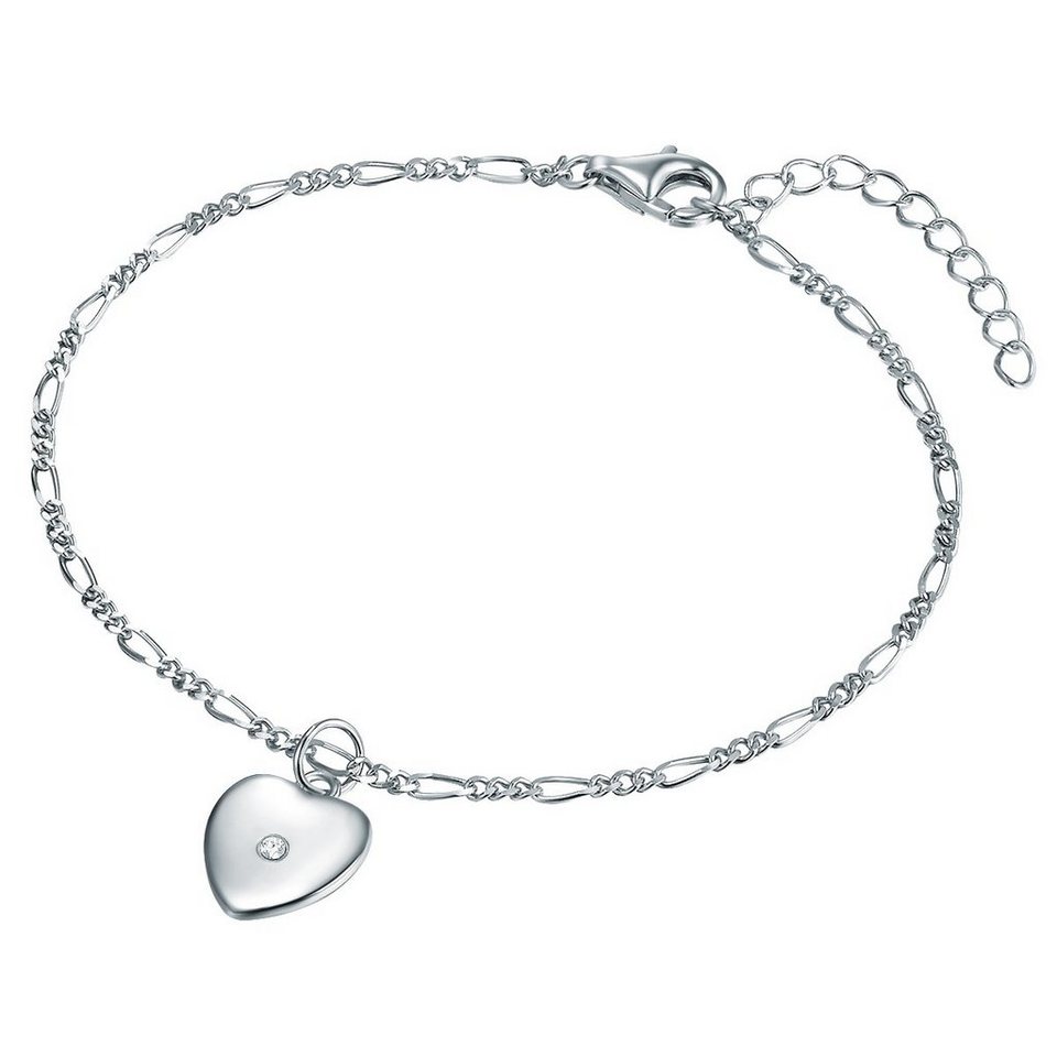 Lulu & Jane Armband Herz silber, Sterling Silber