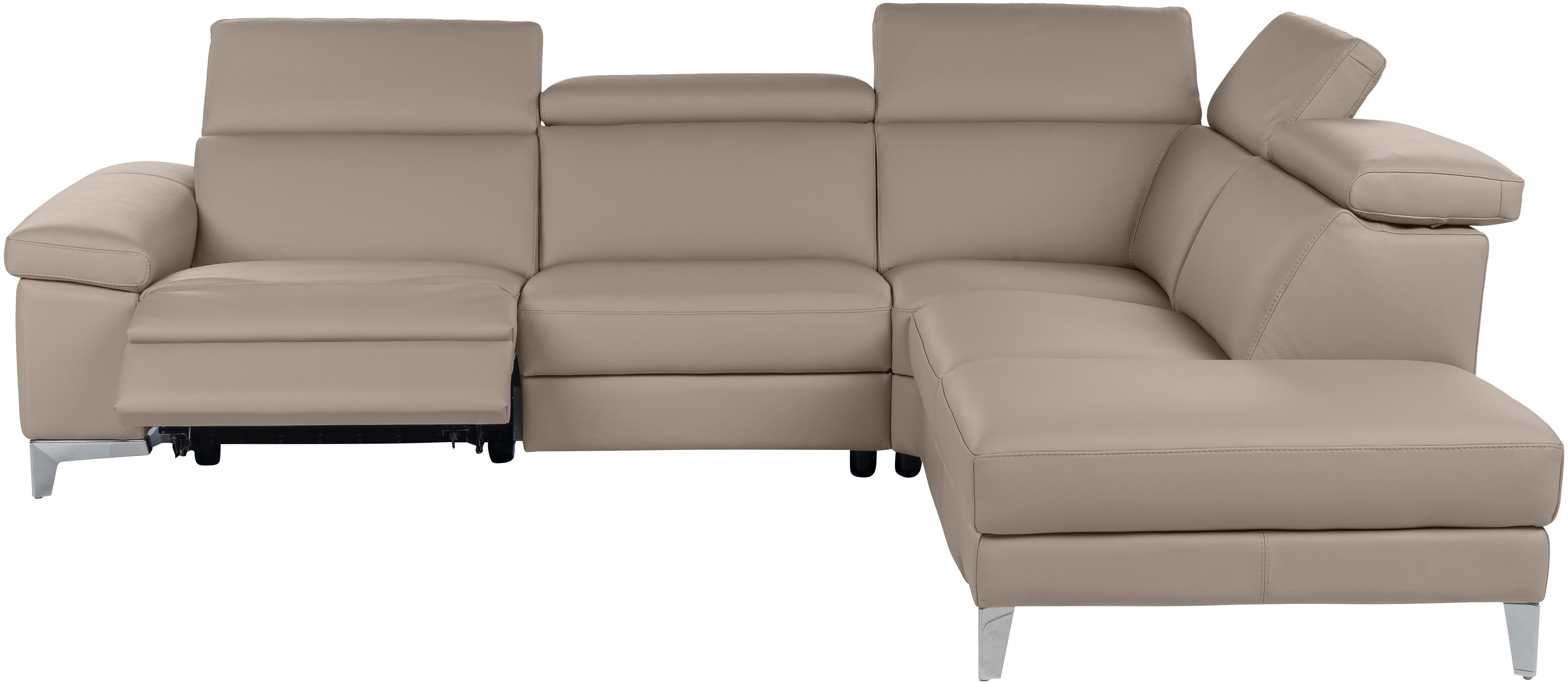 CALIA ITALIA Ecksofa Nove, mit erstklassigen Sitzkomfort und Komfortfunktion, L-Form, mit hochwertigem Lederbezug