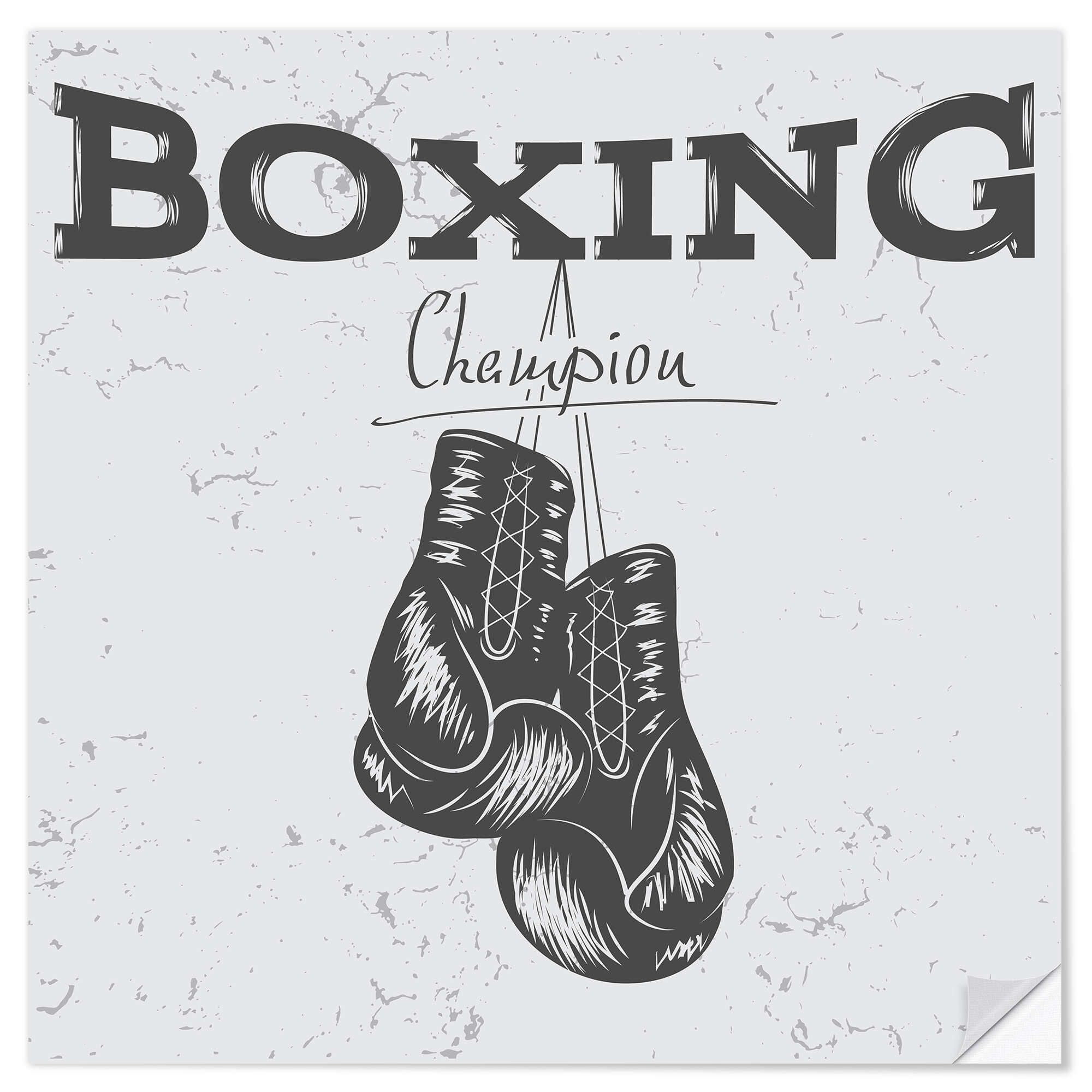 Posterlounge Wandfolie Editors Choice, Boxing Champion, Illustration