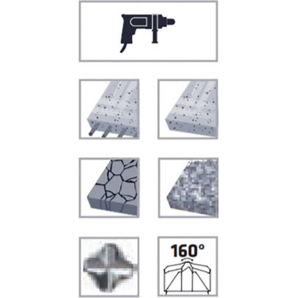 Alpen Spiralbohrer SDS-plus Hammerbohrer ”FORCE X”, 4 Schneiden 0082500600100