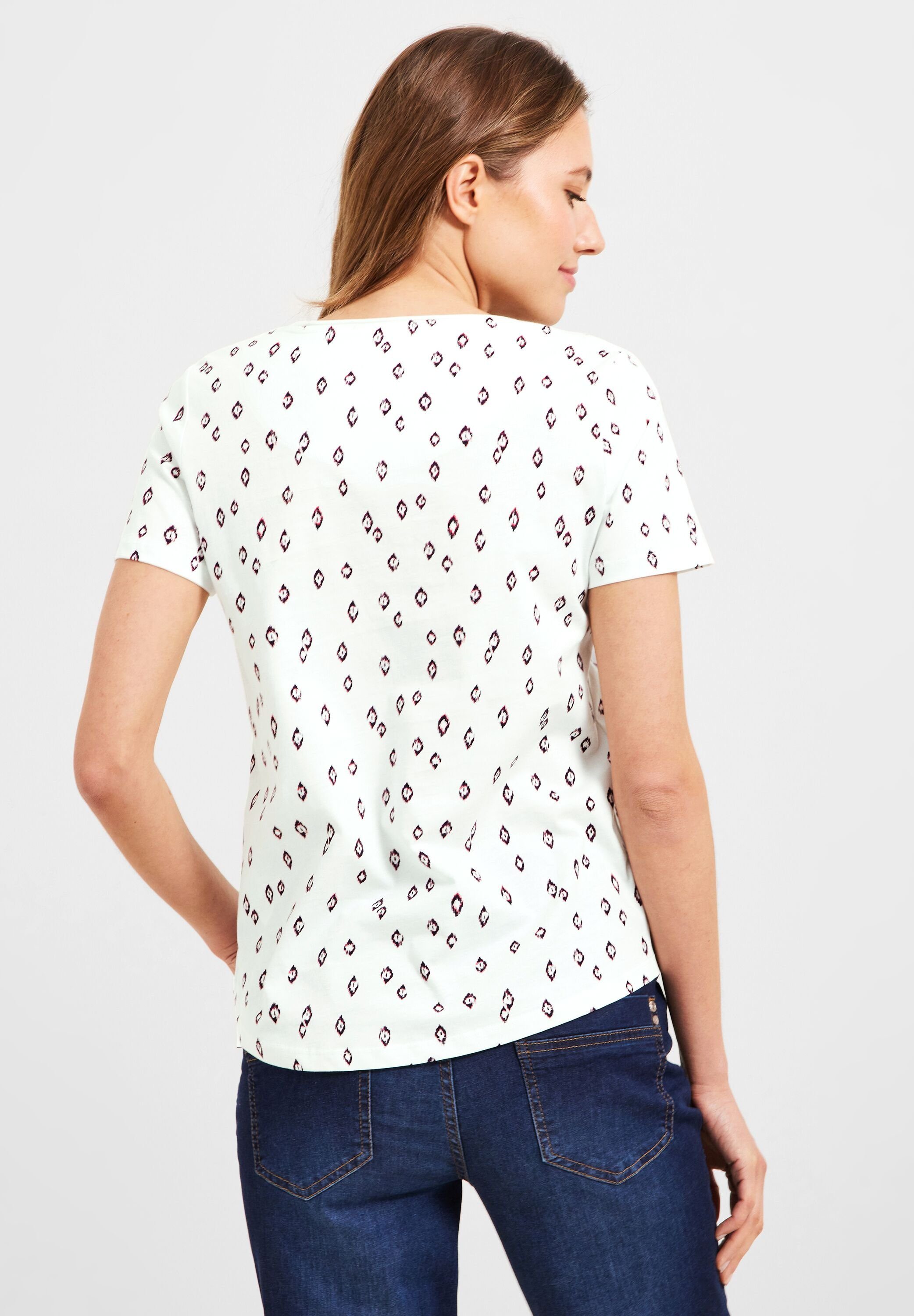 Cecil V-Shirt aus reiner Baumwolle, Damen T-Shirt
