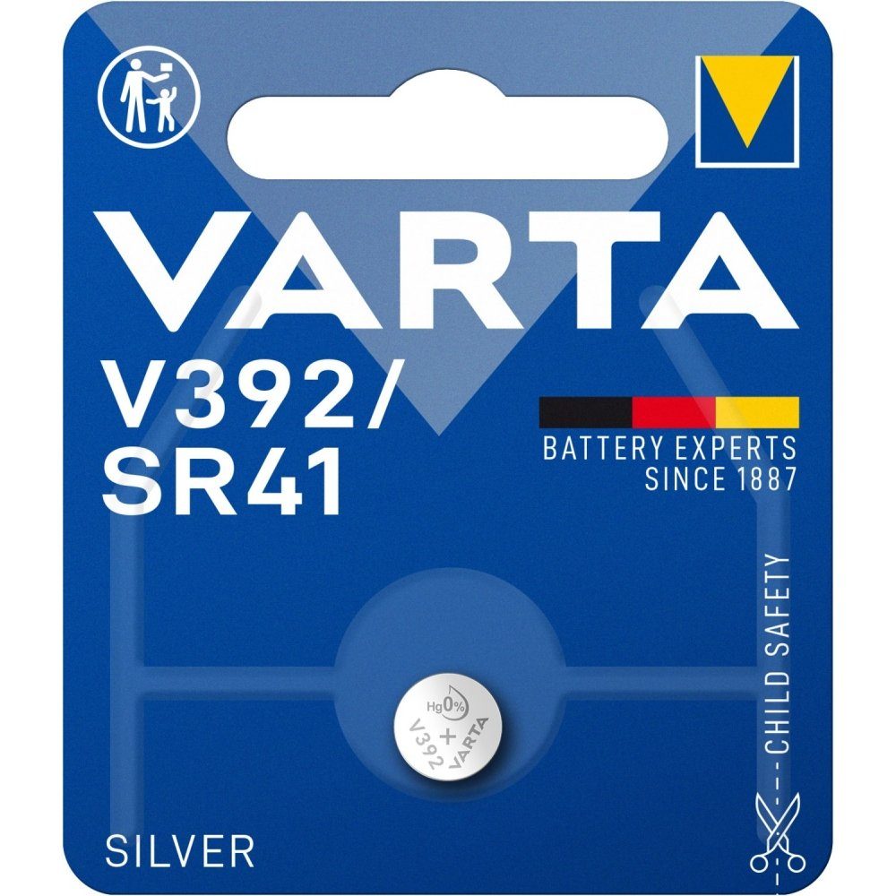 Knopfzelle - - Knopfzellenbatterie VARTA V392/SR41 silber