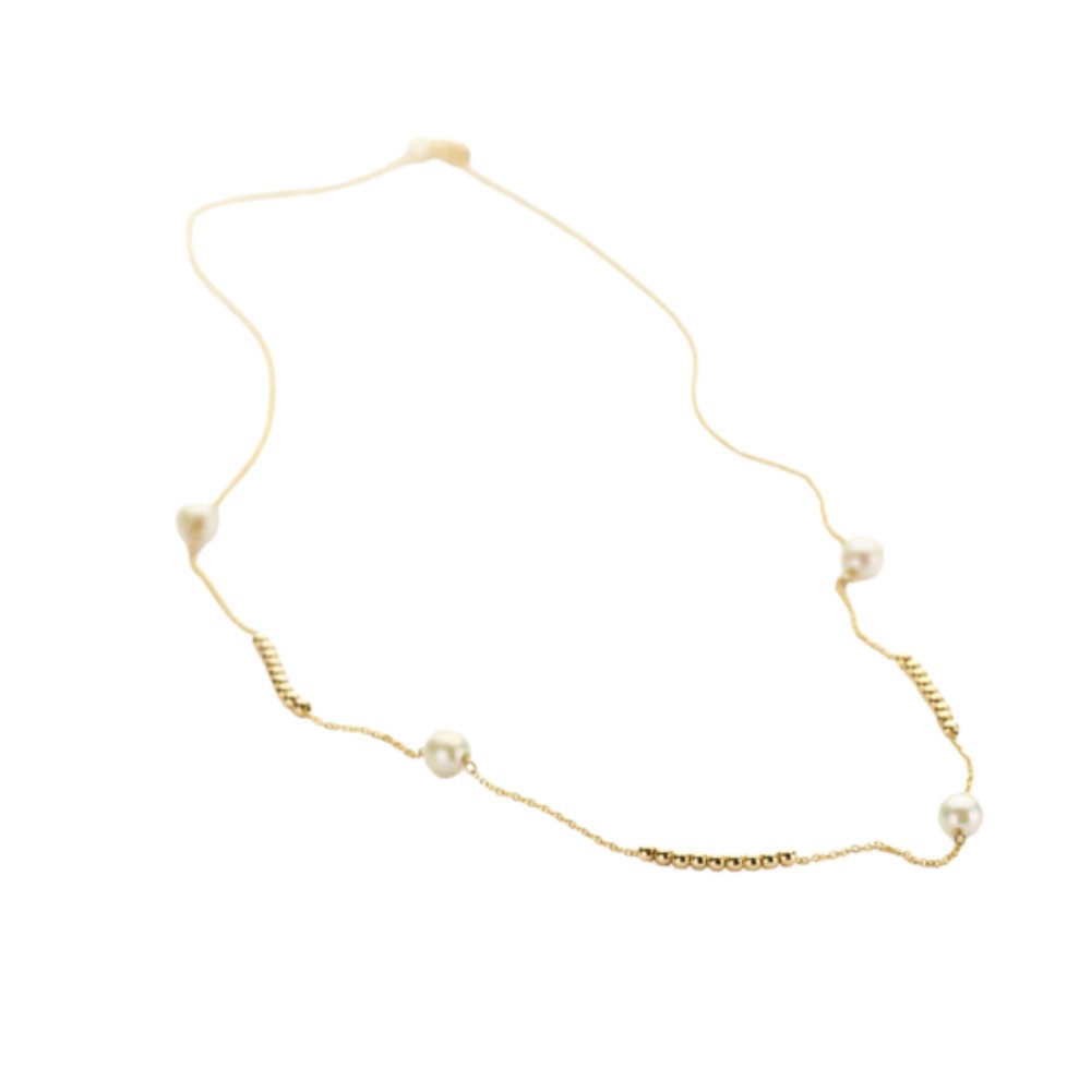 Blush Goldkette 3183YPW, Kette 585er Gelbgold mit Perlen