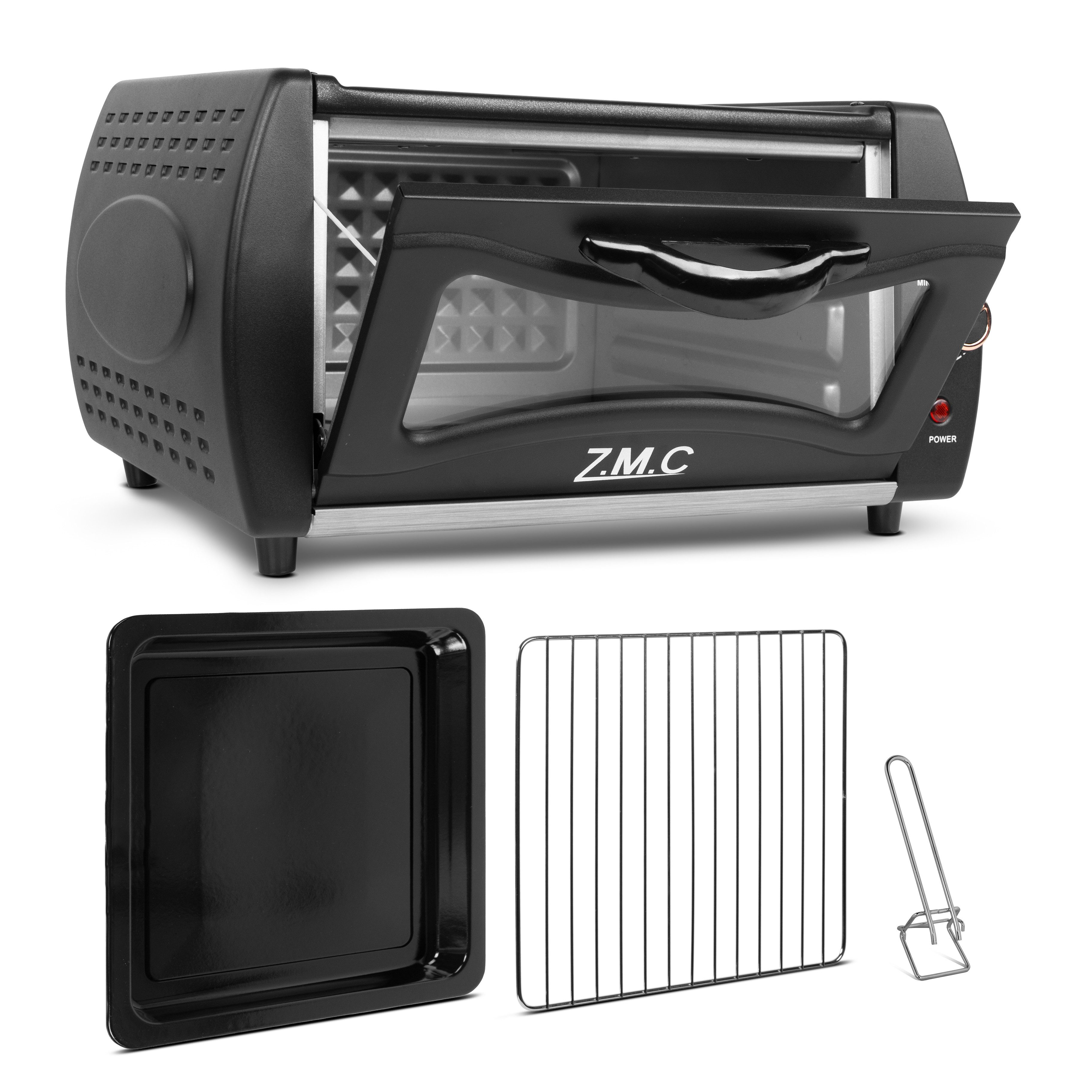 ZMC Minibackofen Mini Tandoor 2100W 22L - Minibackofen für Lahmacun Pizza Naan und Brot, Ofen Inklusive Backblech und Grillrost. Kompakt, schnelles Aufheizen