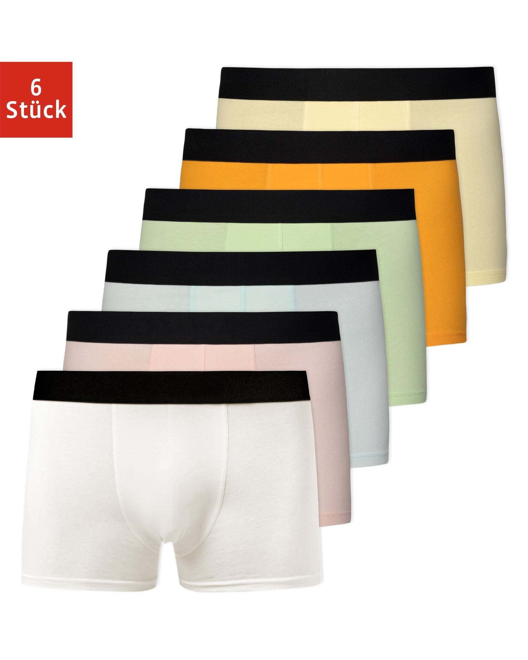 SNOCKS Boxershorts Enge Unterhosen Männer ohne Logo (6-St) aus  Bio-Baumwolle, ohne kratzenden Zettel