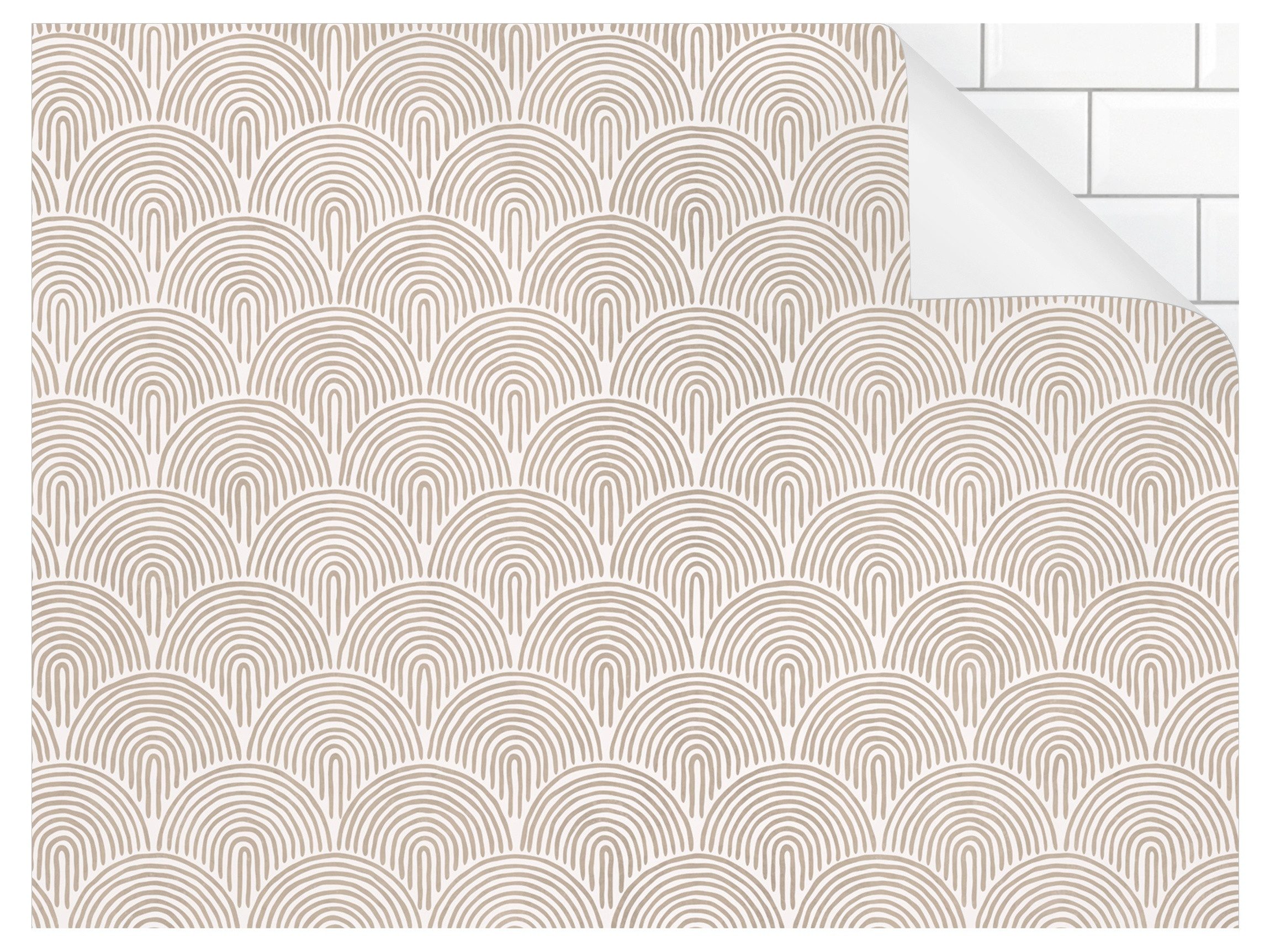 Bilderdepot24 Küchenrückwand selbstklebend beige Muster, (1-tlg., Nischenrückwand - für Fliesenspiegel ohne Bohren - matt), Nischenrückwand fugenlos Wandpaneel Küche Herd