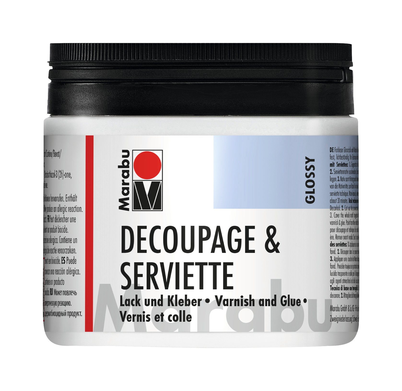 Marabu Bastelkleber Serviettenlack+Kleber glänzend, glänzend, 500 ml
