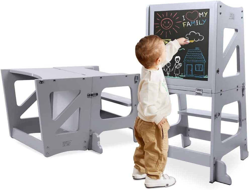 YOLEO Kinderstuhl 2 in 1 Lernturm günstig online kaufen