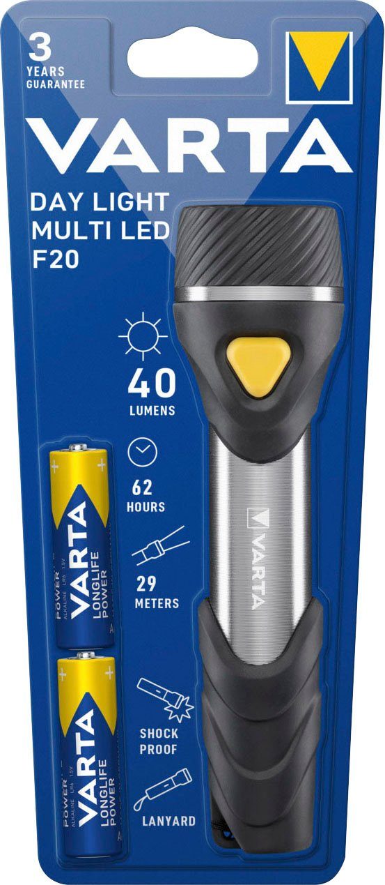VARTA Handleuchte VARTA DAY F20 LED MULTI LIGHT Light TASCHENLAMPE mit VARTA Day Multi LEDs Taschenlampe LED F20 9