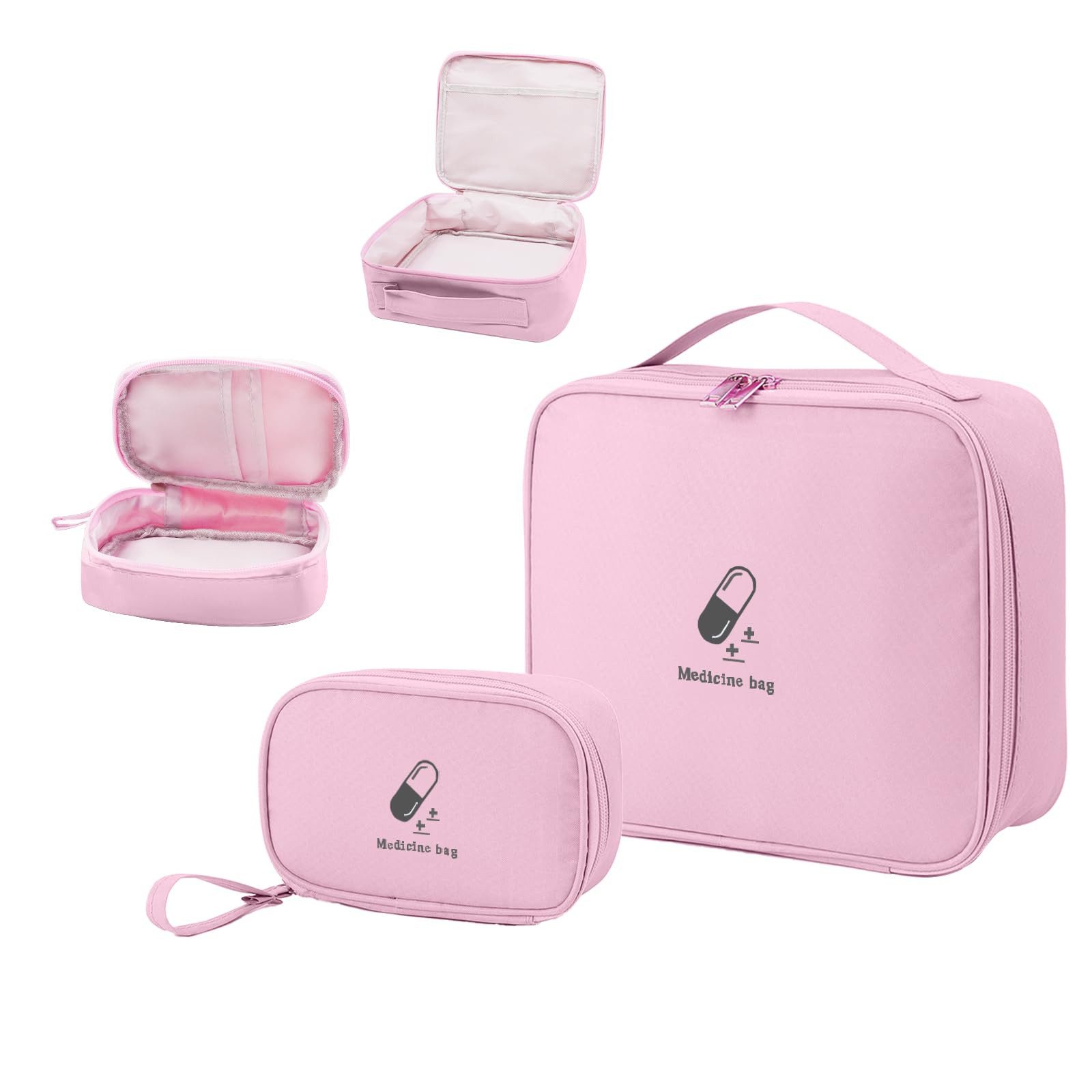 FOUORTUNATE-BEE Arzttasche 2 Stück Medikamententasche, Große & Klein Medikamententasche Reise (Reiseapotheke Tasche Wasserdicht, Erste Hilfe Tasche leer, Erste Hilfe Set Outdoor)