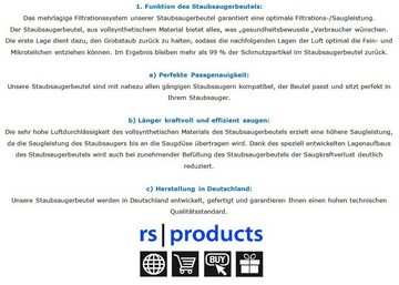 rs-products Staubsaugerbeutel, passend für PHILIPS Vision Excel HR 8891 Plus, HR 8893, 5 St., wählen Sie zwischen 5 Stk., 10 Stk., 20 Stk., 30 Stk., 50 Stk. und 100 Stk. - ab 9,90 € - kostenloser Versand!