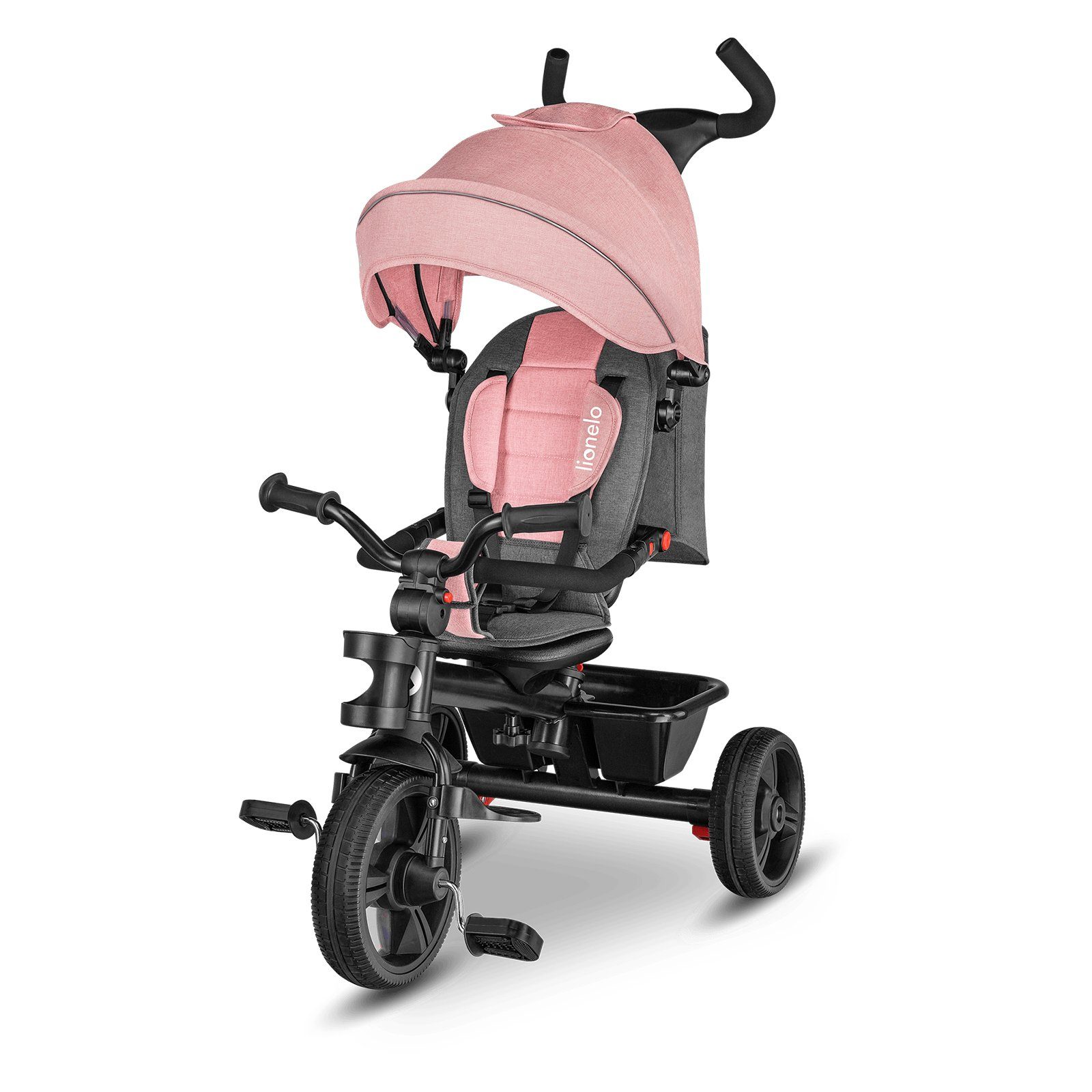 lionelo Dreirad-Kinderwagen HAARI, Elternlenkung, Zusammenklappbar, Tasche /von 18 Monaten bis 5 Jahren