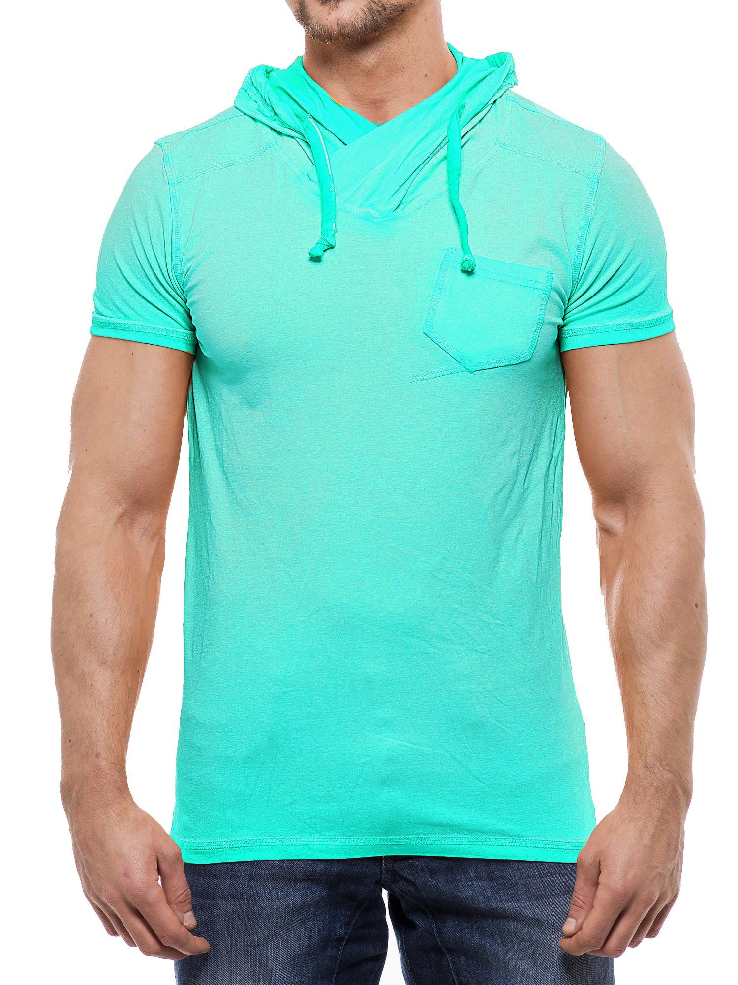 Schal-Kragen, Streetwear mit RMK Mint Freizeit T-Shirts T-Shirt Modelle
