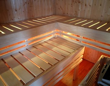 Karibu LED Unterbauleuchte LED Lichtröhren RGB+W Sauna Leuchte 750 mm Bankbeleuchtung, Farbwechsel, LED fest integriert, Farbwechsel 4 Farben, inkl. Fernbedienung