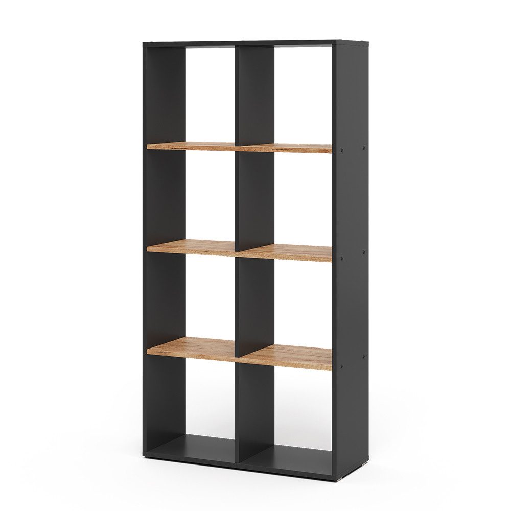 Vicco Raumteiler Scutum, Anthrazit/Goldkraft Eiche, 143 x 72 cm günstig online kaufen