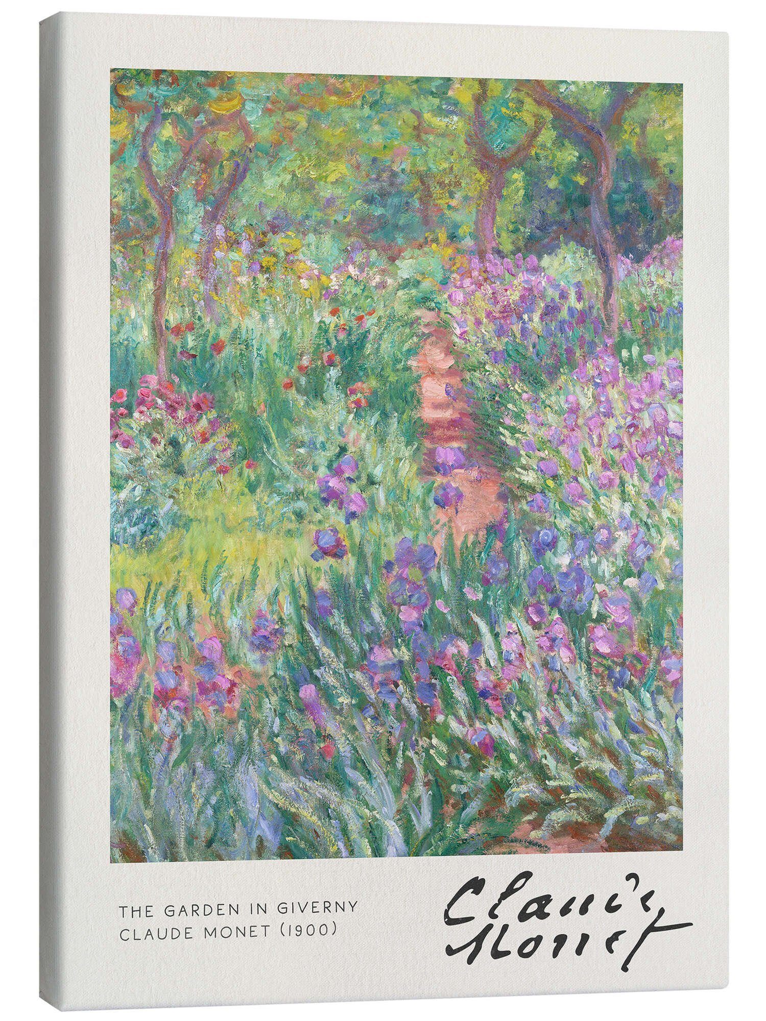Posterlounge Leinwandbild Claude Irisbeet in Garten