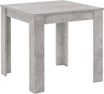 Homexperts Essgruppe Nick1-Mulan, (Set, 5-tlg), Tisch in Beton-Optik, Breite 80 cm