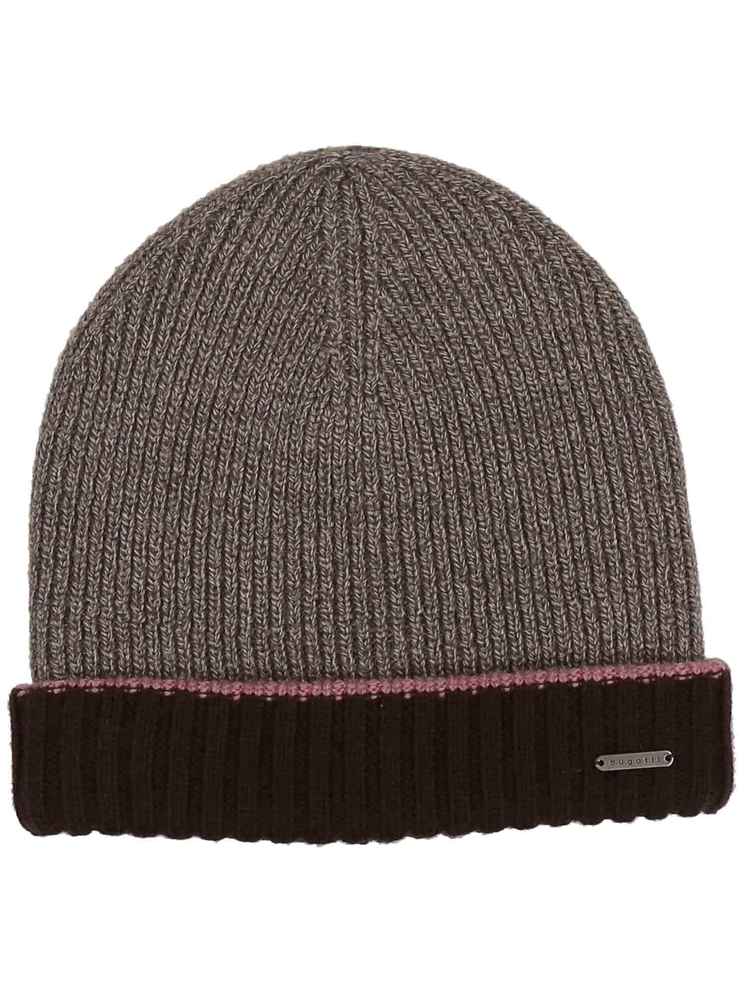bugatti Strickmütze Strickmütze in Wollmischung (ohne Fransen)