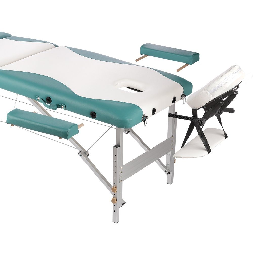 Melko Massageliege Ergonomische Massageliege mit 3 Zonen inkl. Kopfstütze (Stück, Premium-Liege), Extra dicke Polsterung