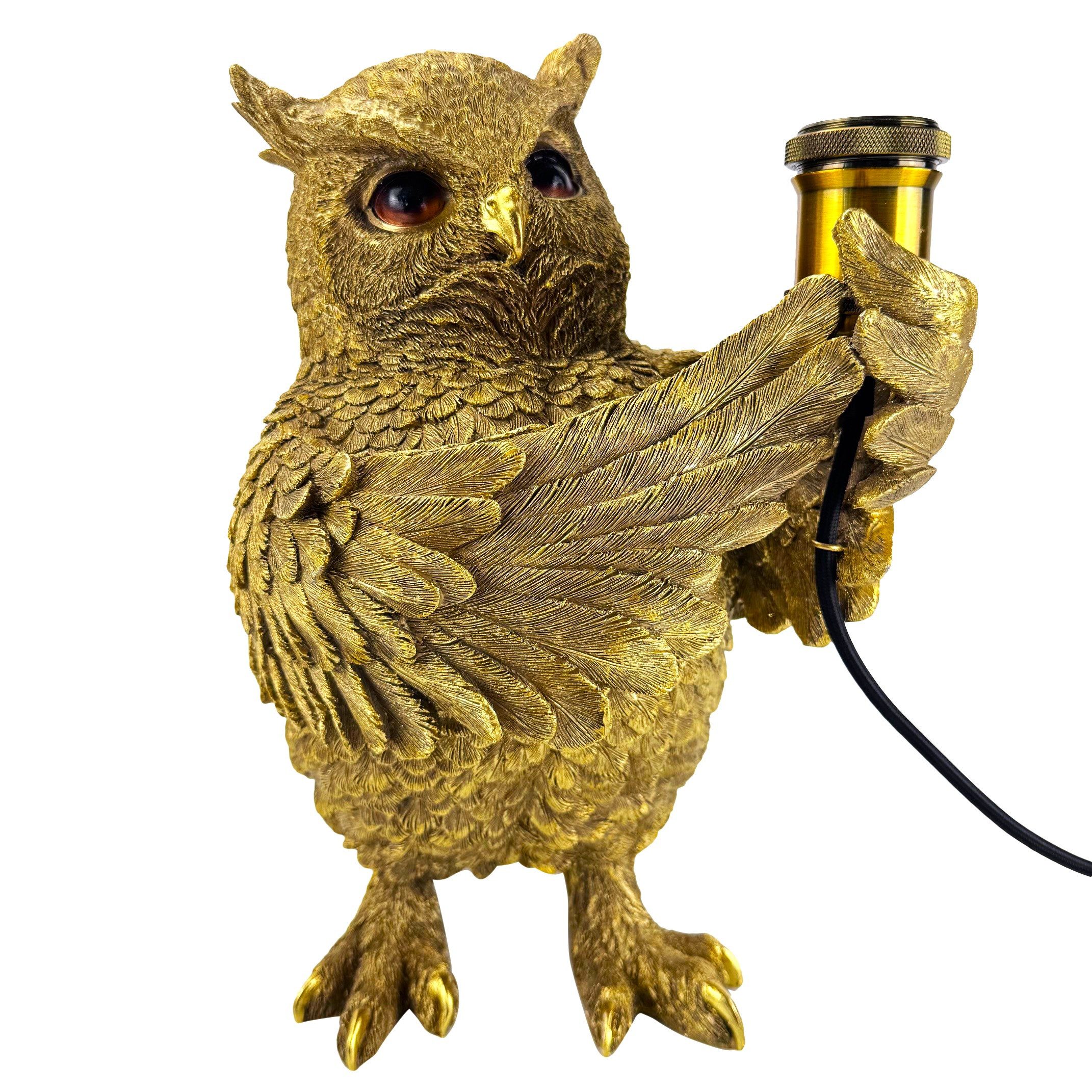 Online-Fuchs Tischleuchte - imposante Dekolampe goldene günstig online kaufen