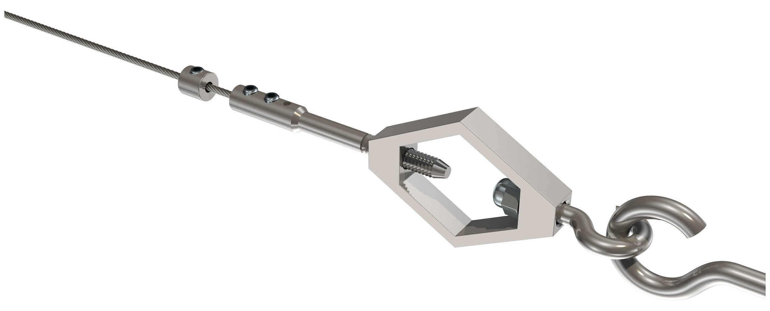 INTERDECO Seilspanngarnitur Joy Raute, (Stück, 1-St), Vernickelt