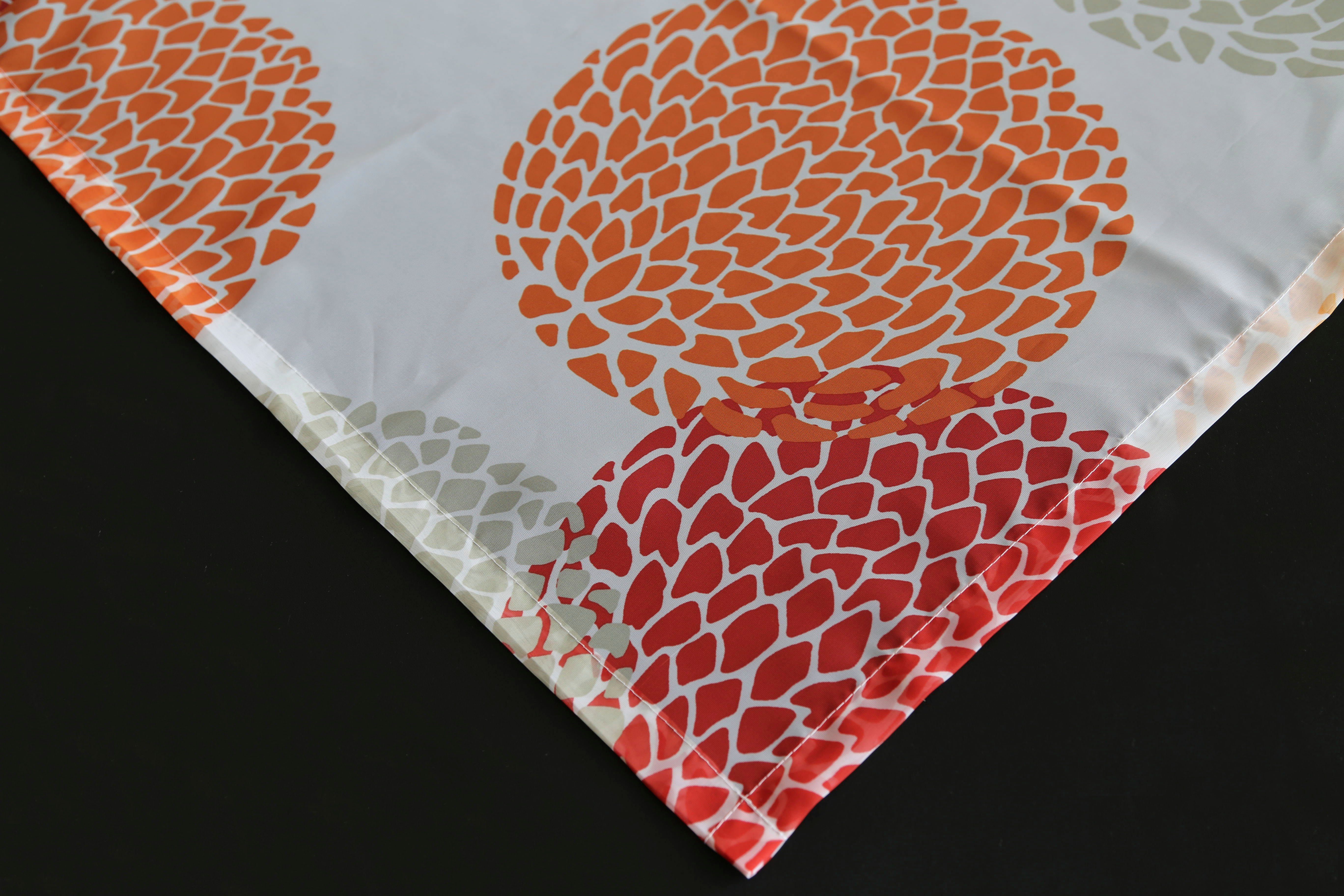 Schal, Kreise Polyester, orange (1 transparent, BELEM, Gardine Ösen my St), Voile, 1 home,