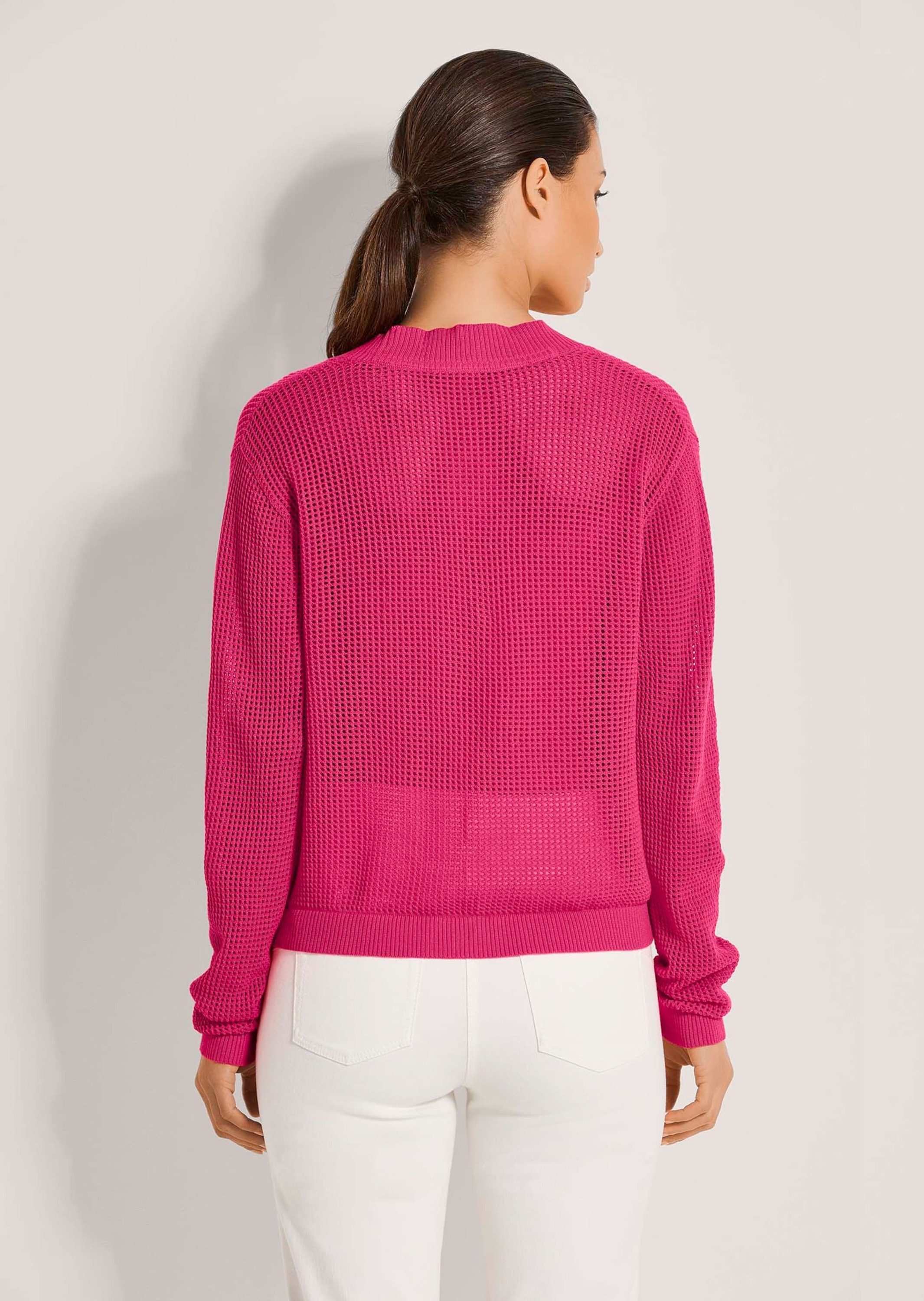 MADELEINE Strickjacke Kurze Ajour-Strickjacke