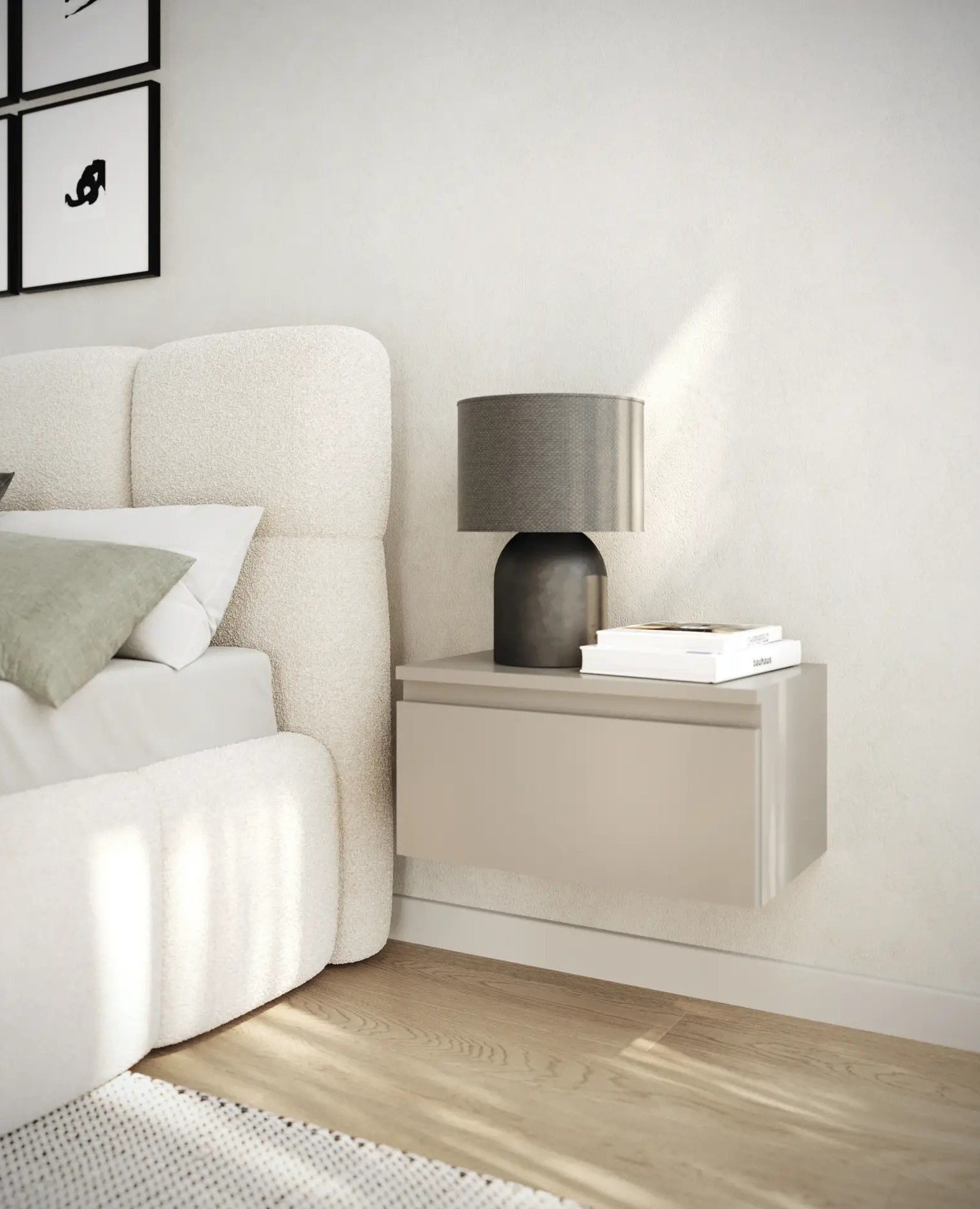 Selsey Nachttisch BEMMI, Wandnachttisch mit Schublade – schwebendes Design, günstig online kaufen