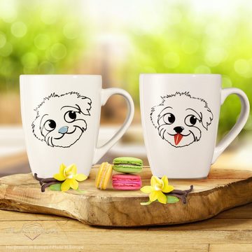 PLATINUX Tasse Hunde Kaffeetassen, Keramik, mit Hund Motiv Teetasse 250ml Tasse Kaffeebecher Teebecher