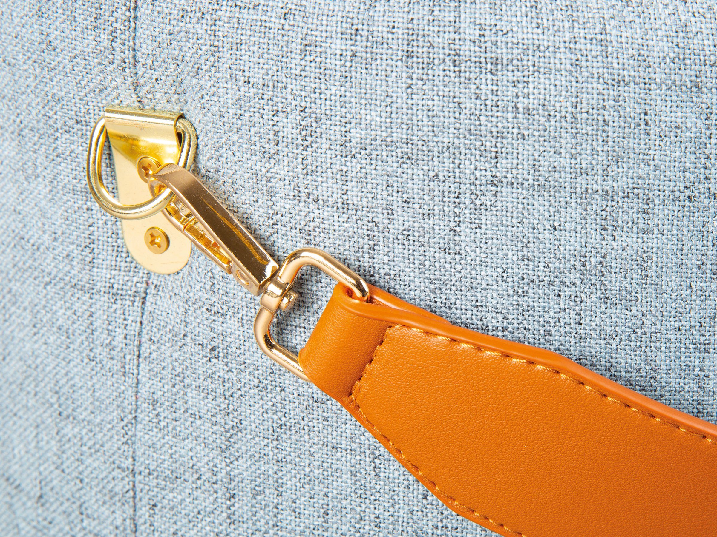 Inter Link Sitzhocker Dilia dunkelgrau, Stauraumhocker, abnehmbarer Deckel, wertiger Tragegurt, extra Stauraum