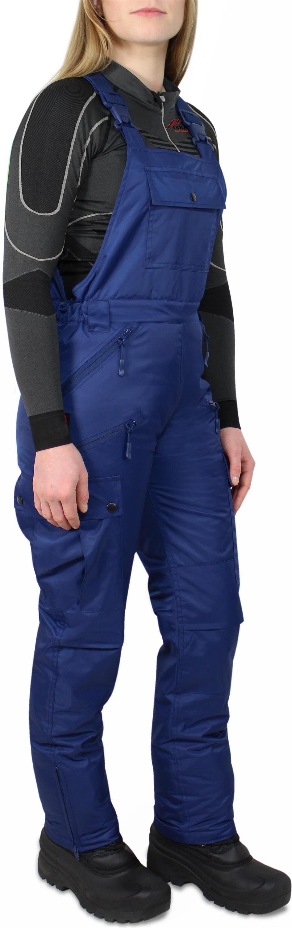 normani Thermohose Damen Thermo-Latzhose Foraker Wasserdichte Winterhose gefüttert mit Hosenträgern Outdoorhose