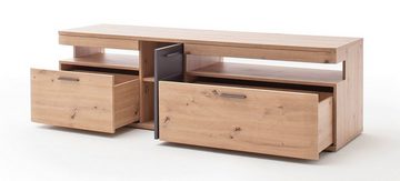 MCA furniture Wohnwand Wohnwand Anbauwand Cortona, Balkeneiche / anthrazit, 3-teilig, LED, (3-St)