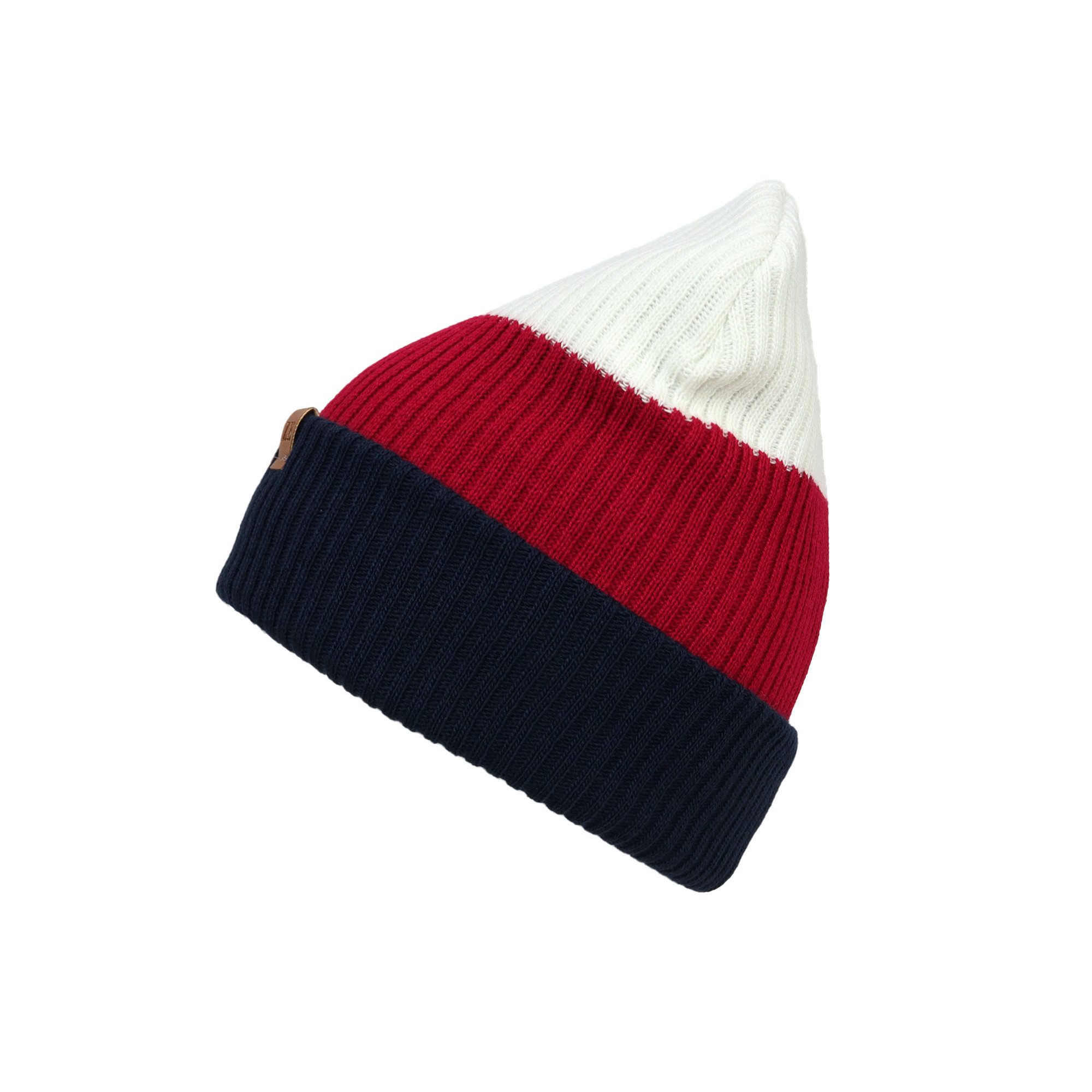 ZEBRO Strickmütze Mütze Leonard mit geripptem Umschlag