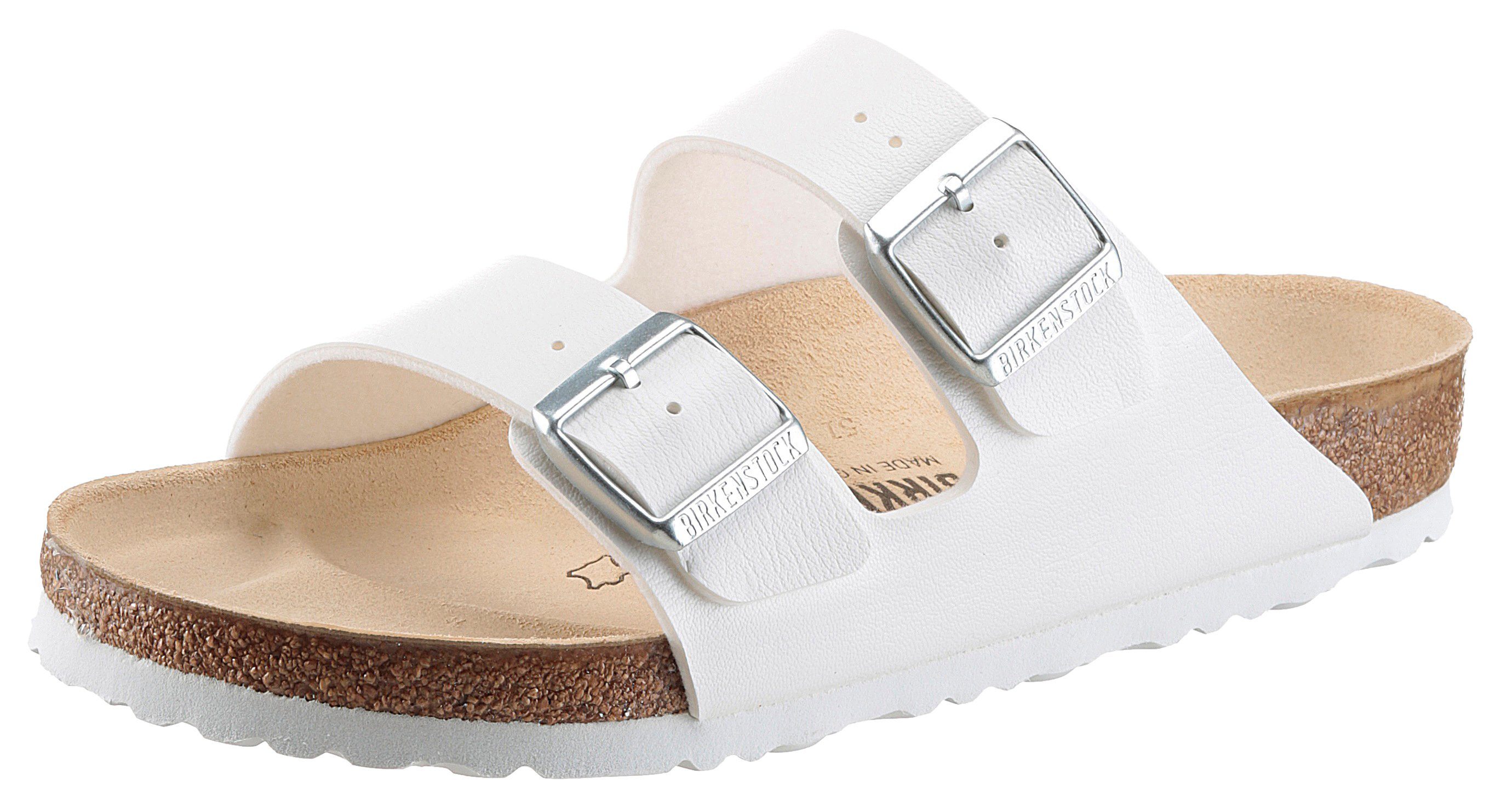 Birkenstock ARIZONA BF Pantolette mit ergonomisch geformtem Fußbett altweiß