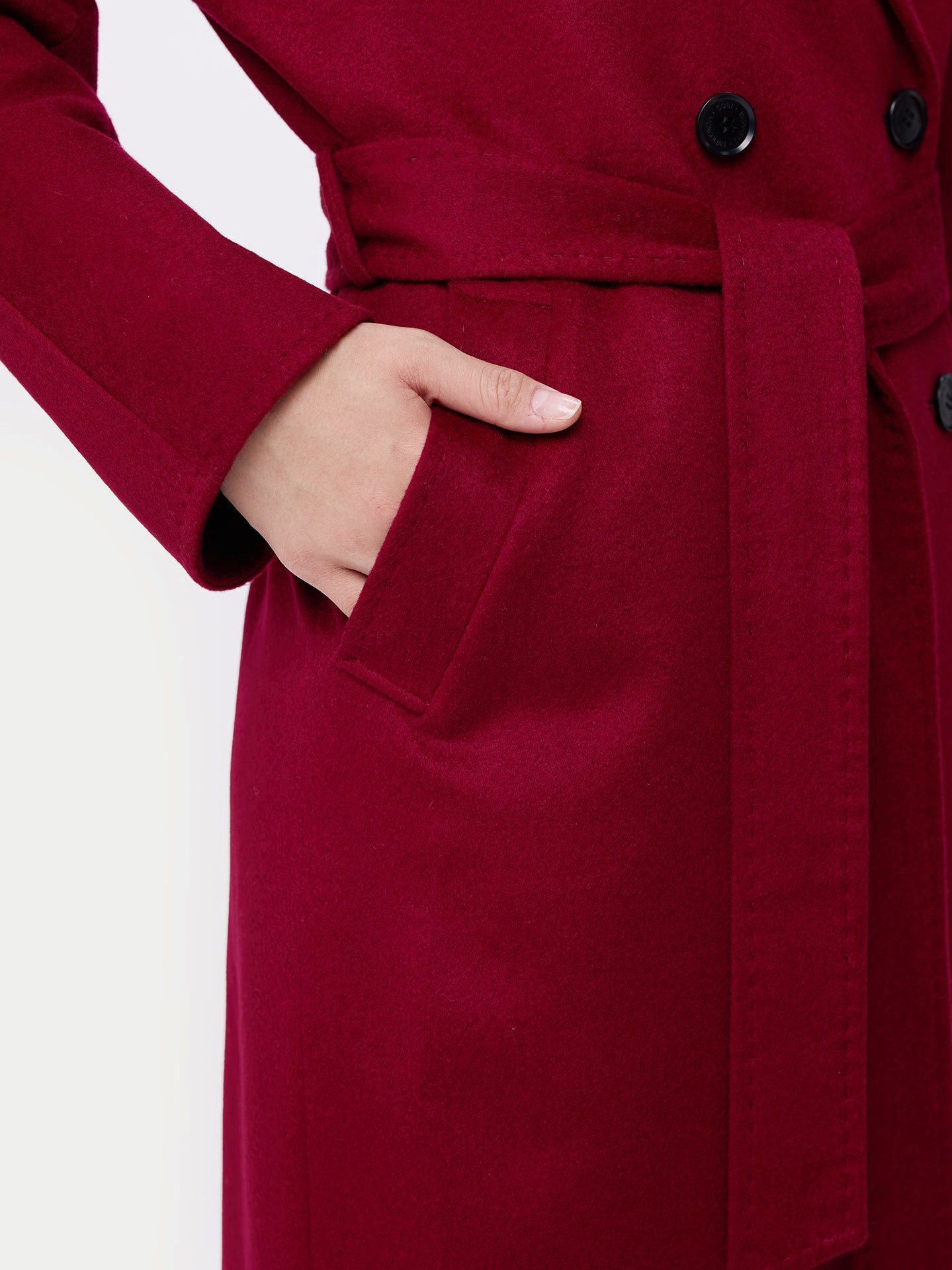 GOBI Cashmere Wollmantel Damen Doppelt-Reihiger Kaschmirmantel