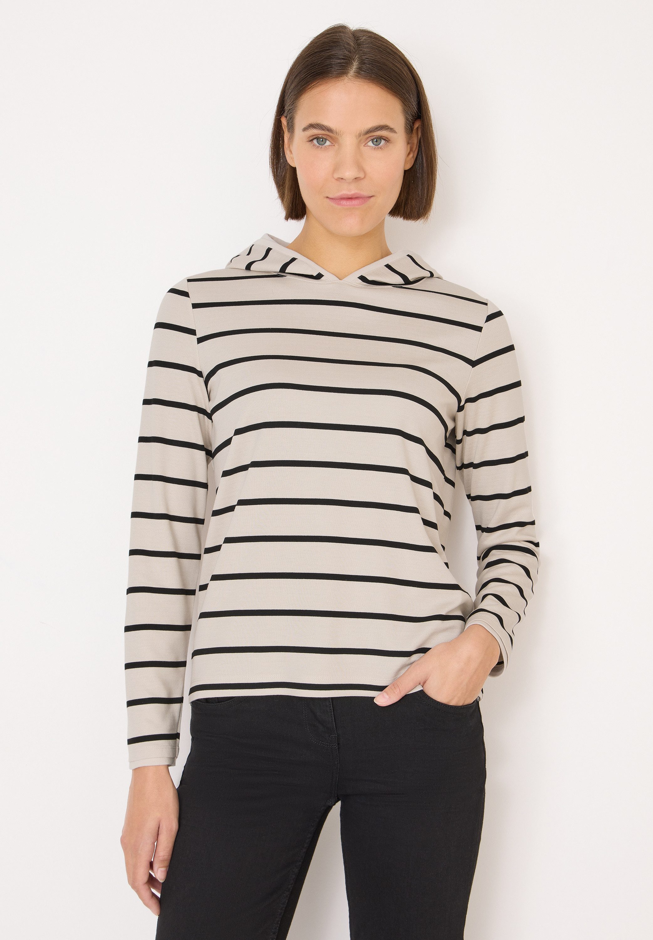 CECIL Kapuzenshirt aus softem Materialmix günstig online kaufen