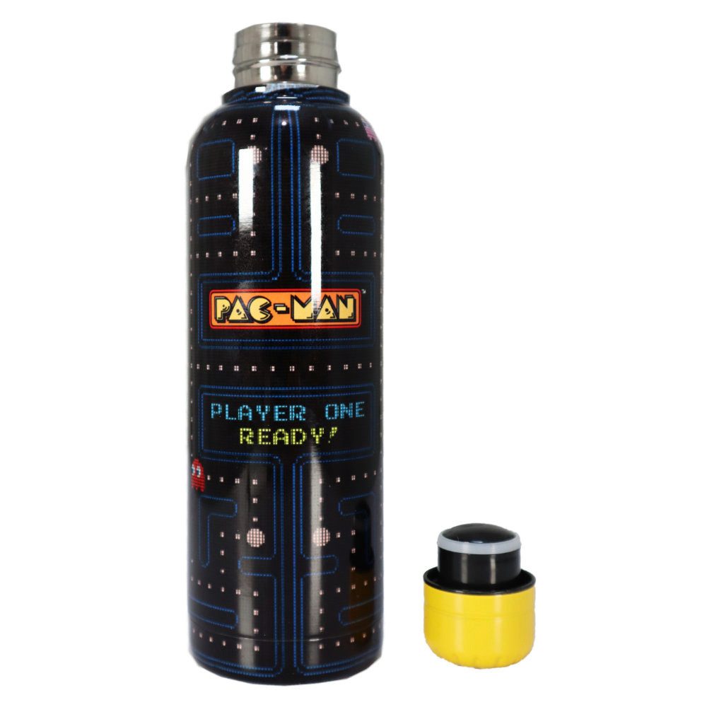 Pac-Man Trinkflasche Pac-Man Gamer Thermoflasche Edelstahl Flasche 515 ml