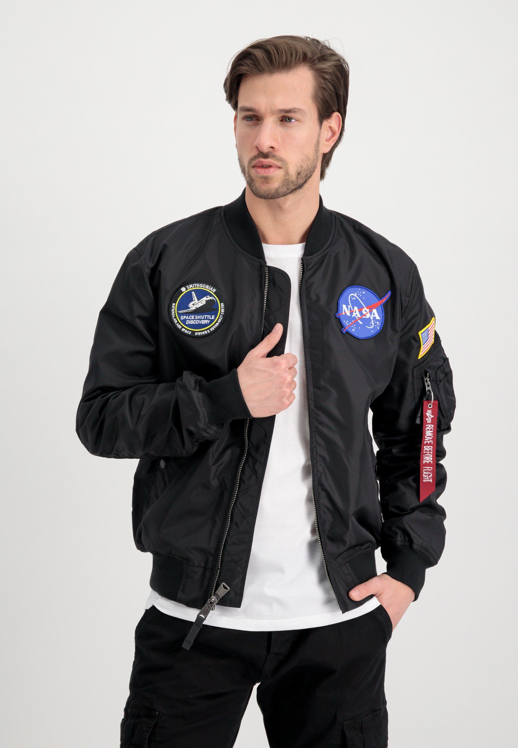 Industries & Men Alpha Bomber Bomberjacke Flight black - Alpha Industries Jackets