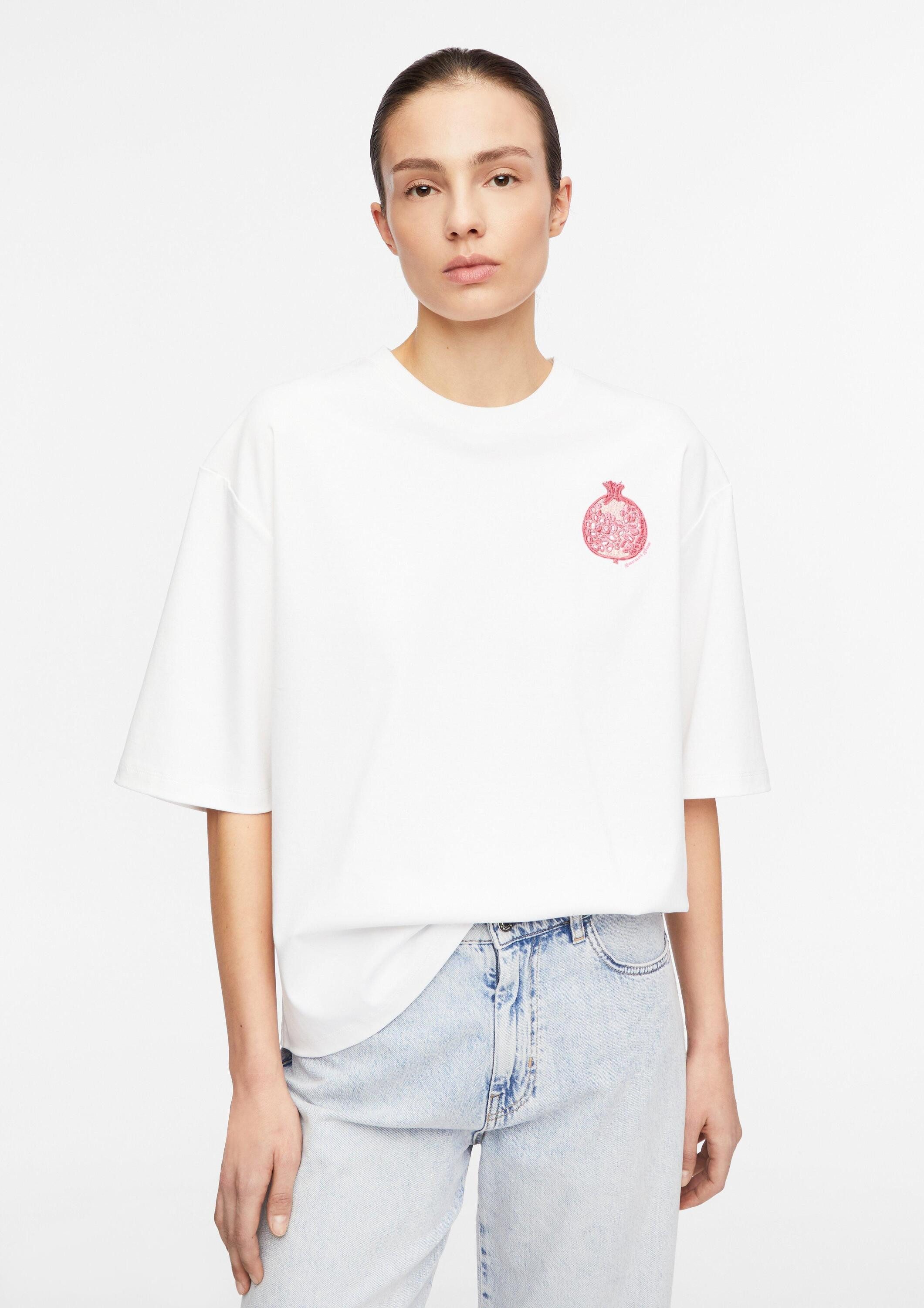comma Kurzarmshirt T-Shirt Oversize-Shirt mit Artwork