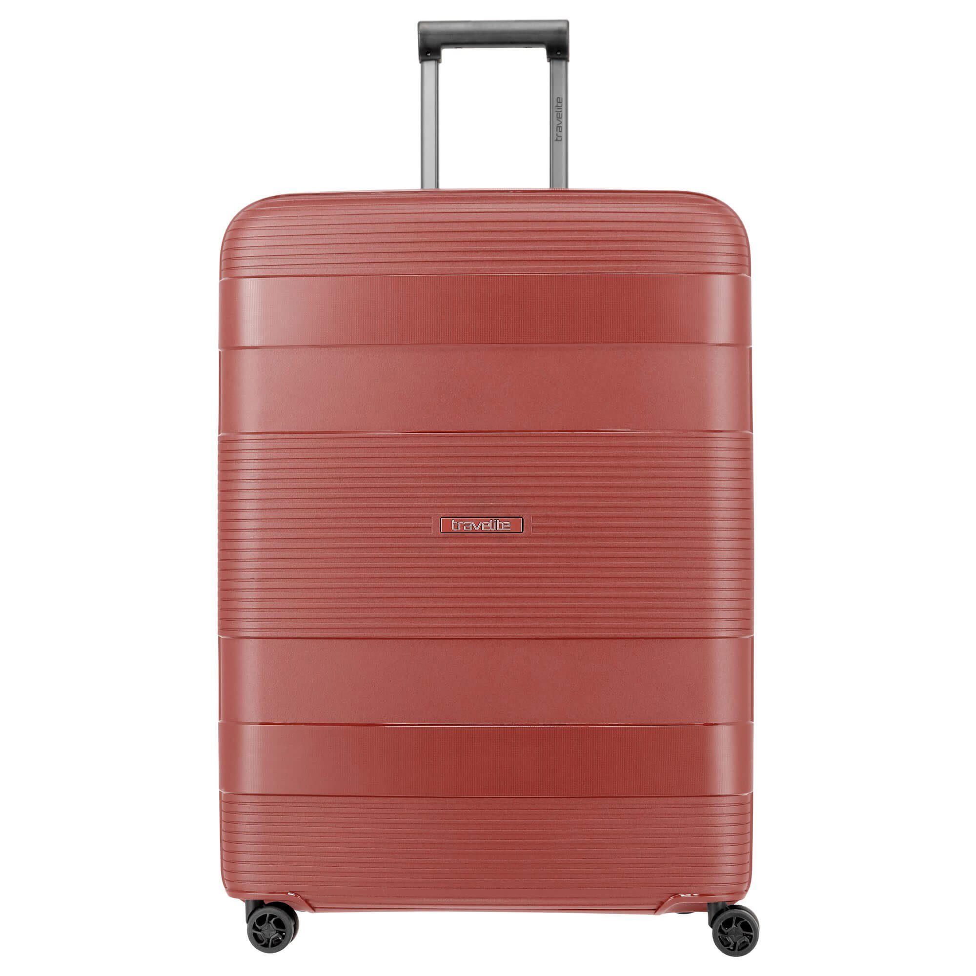 Korfu Trolley 3tlg., 4-Rollen Trolley Set - travelite rot 4 Rollen