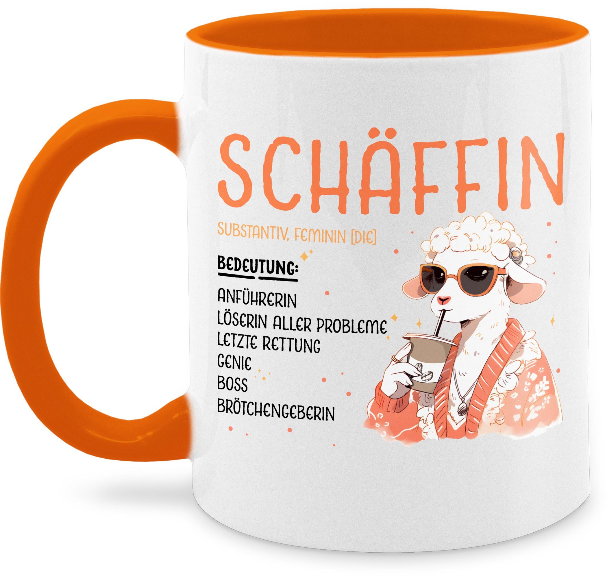 Shirtracer Tasse Schäffin I Chefin Geschenk I Anführerin I Leiterin I Vorgesetzte I Lus, Keramik, Kaffeetasse Job Geschenk